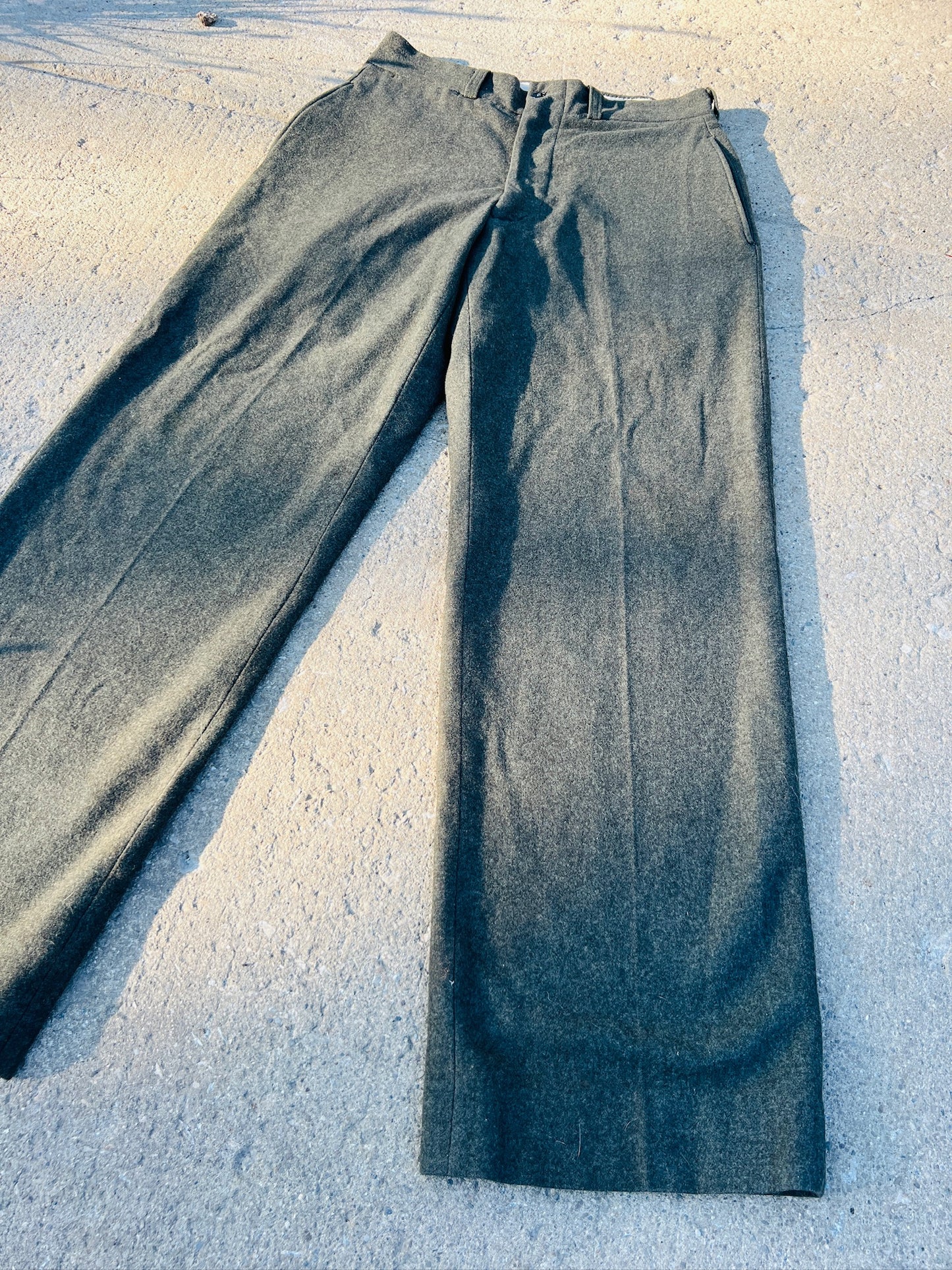 Vintage 1940s/50s Military Wool Trousers | Waist 30”