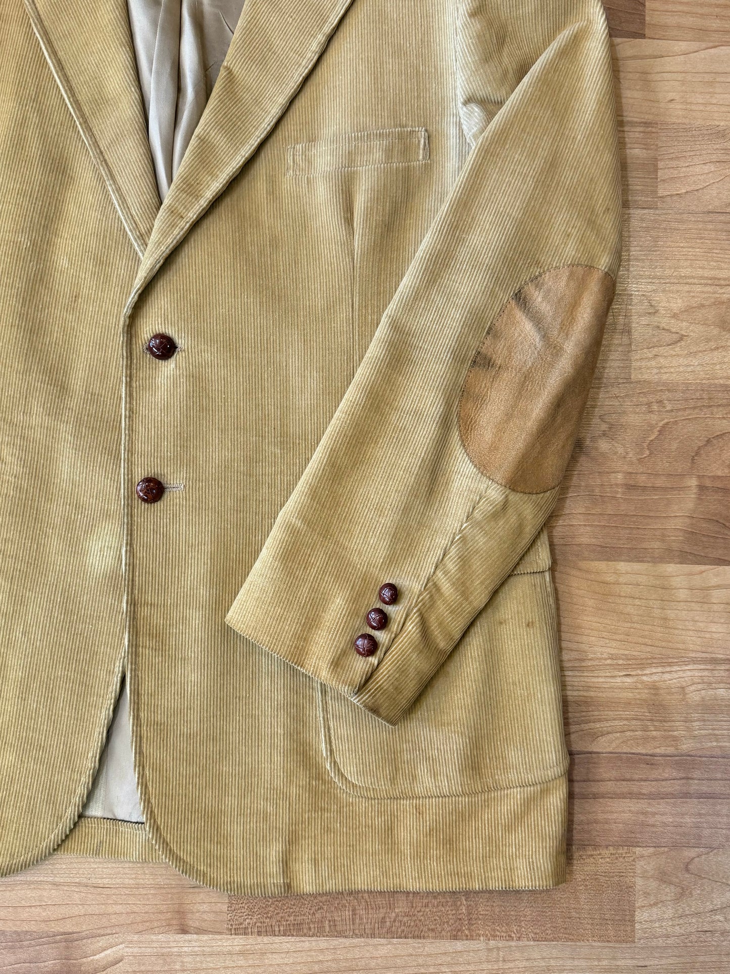 Vintage 1960s Kirven’s Tan Corduroy Blazer | 44R