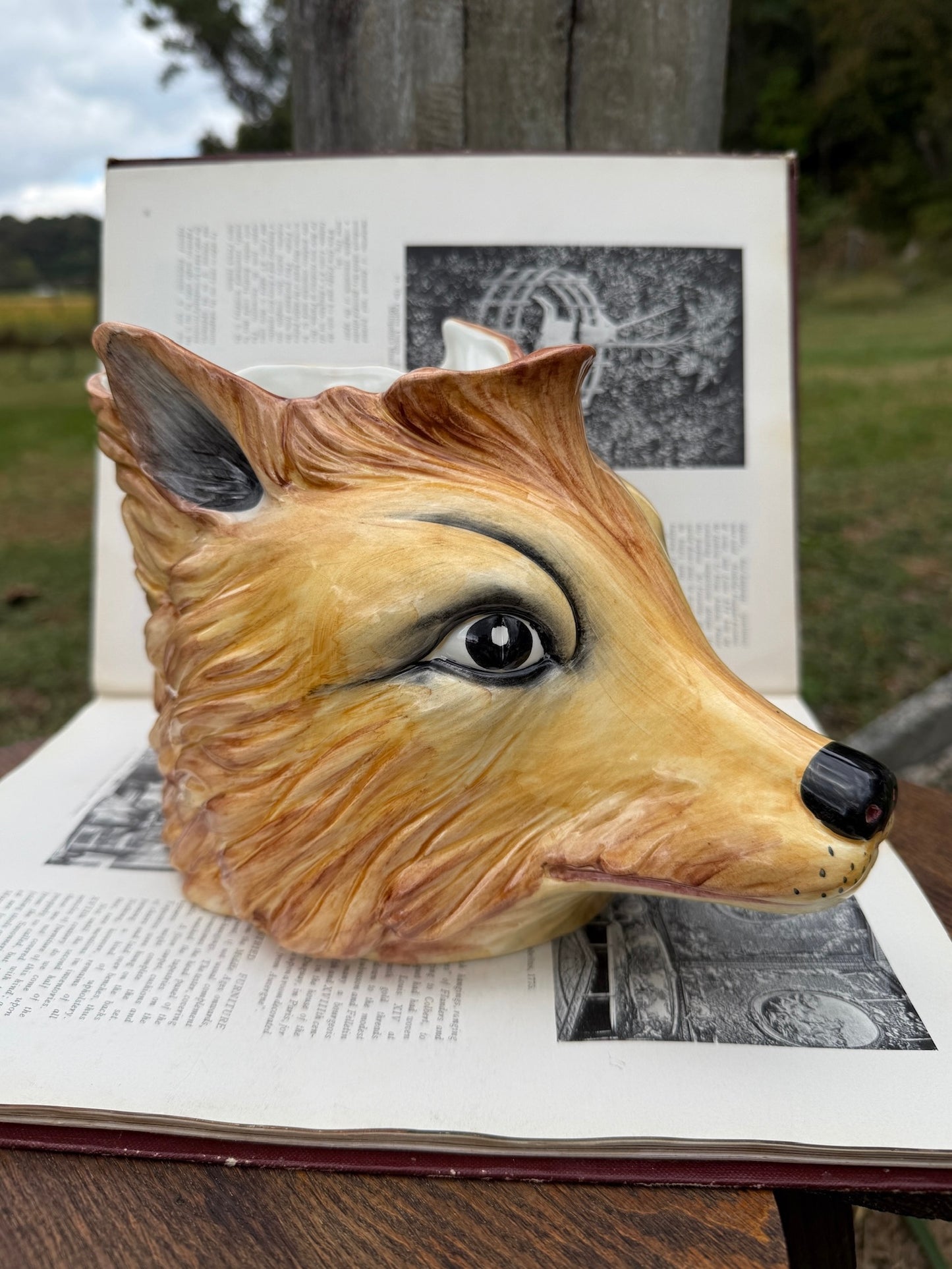 Chelsea House Ceramic Fox Head Planter