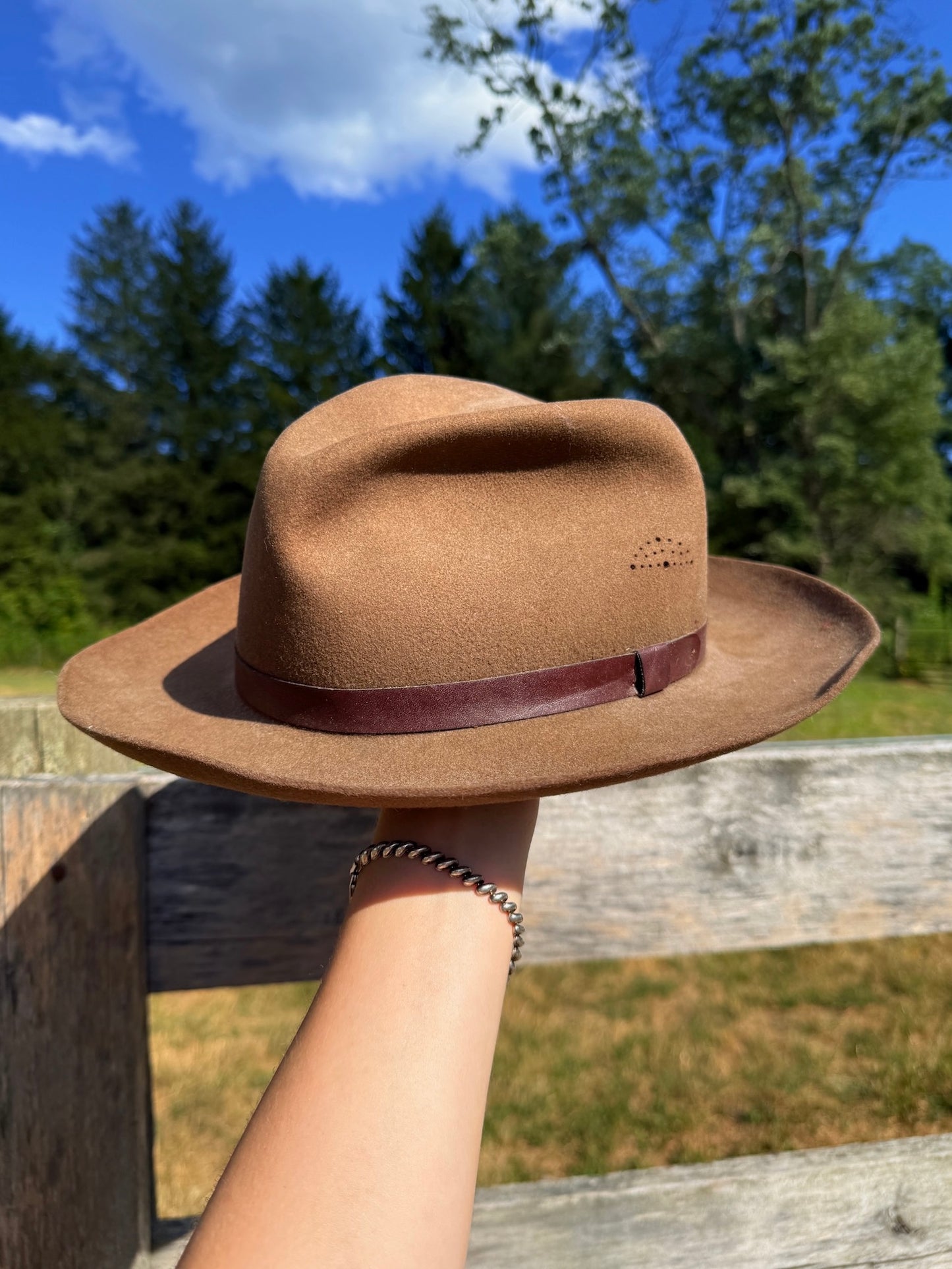 Vintage 1980s Banana Republic Brown Felt Wool Fedora