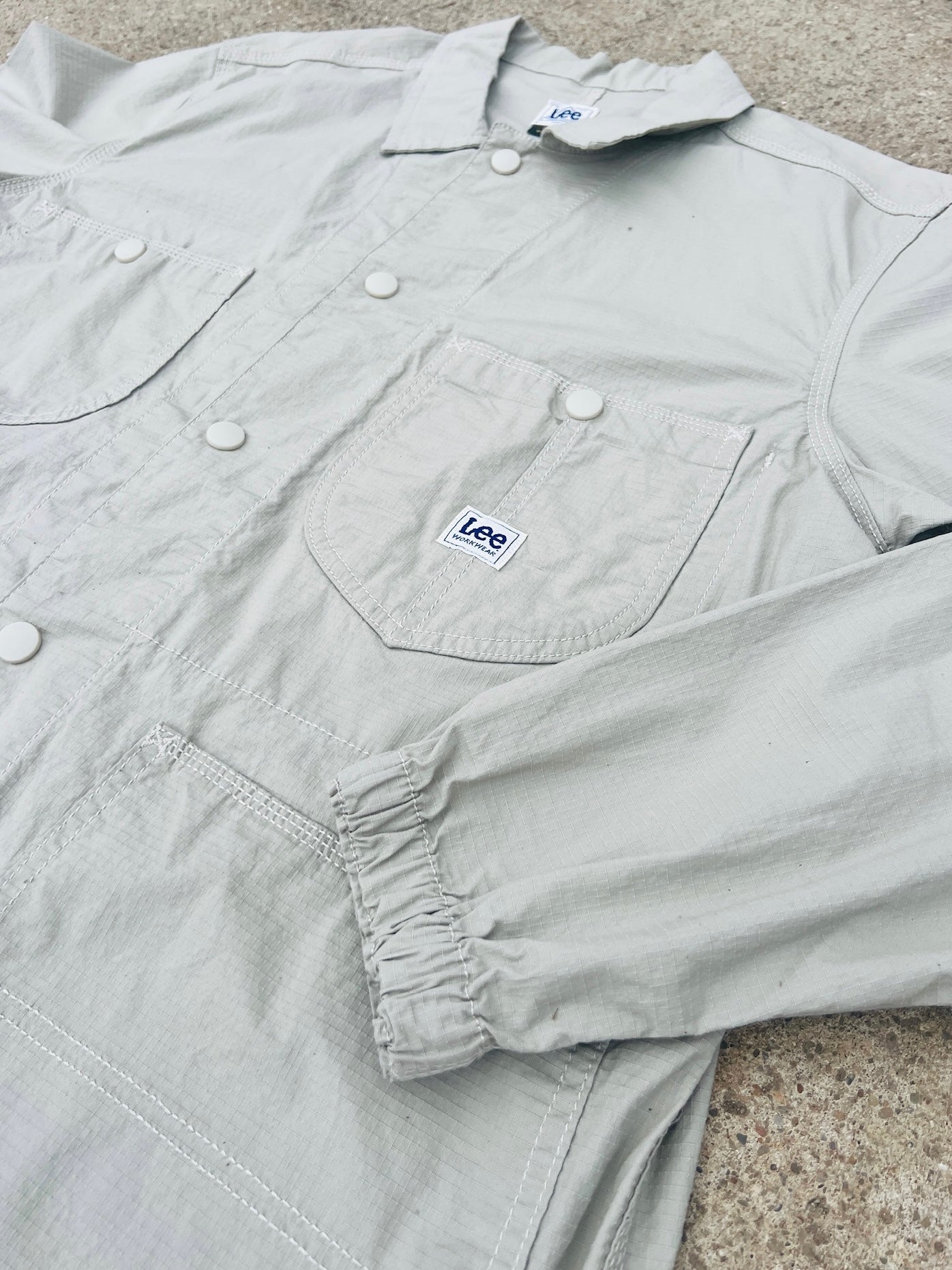 Lee Workwear Beige Khaki Ripstop Utility Jacket | Large
