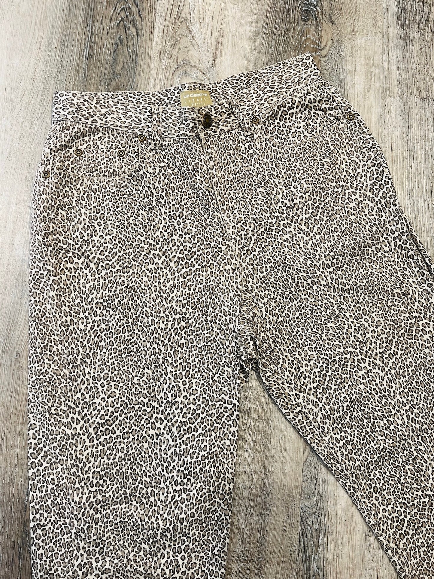 Vintage 1990s Liz Claiborne Cheetah Print Pants | Waist 29”