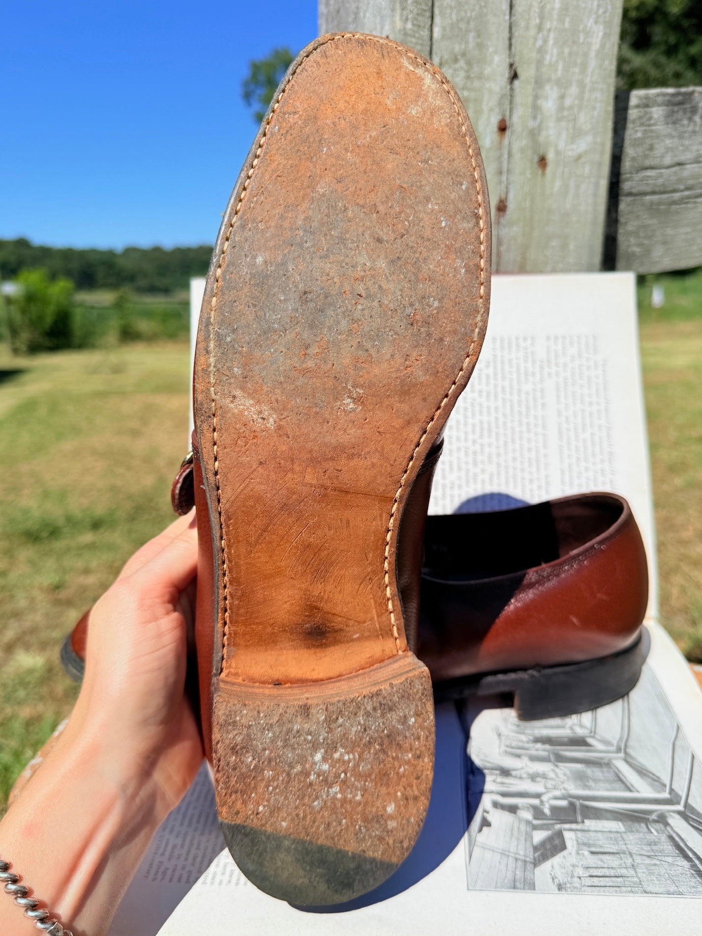Vintage 1970s Sears Brown Leather Monk Strap Dress Shoes | Men’s 13