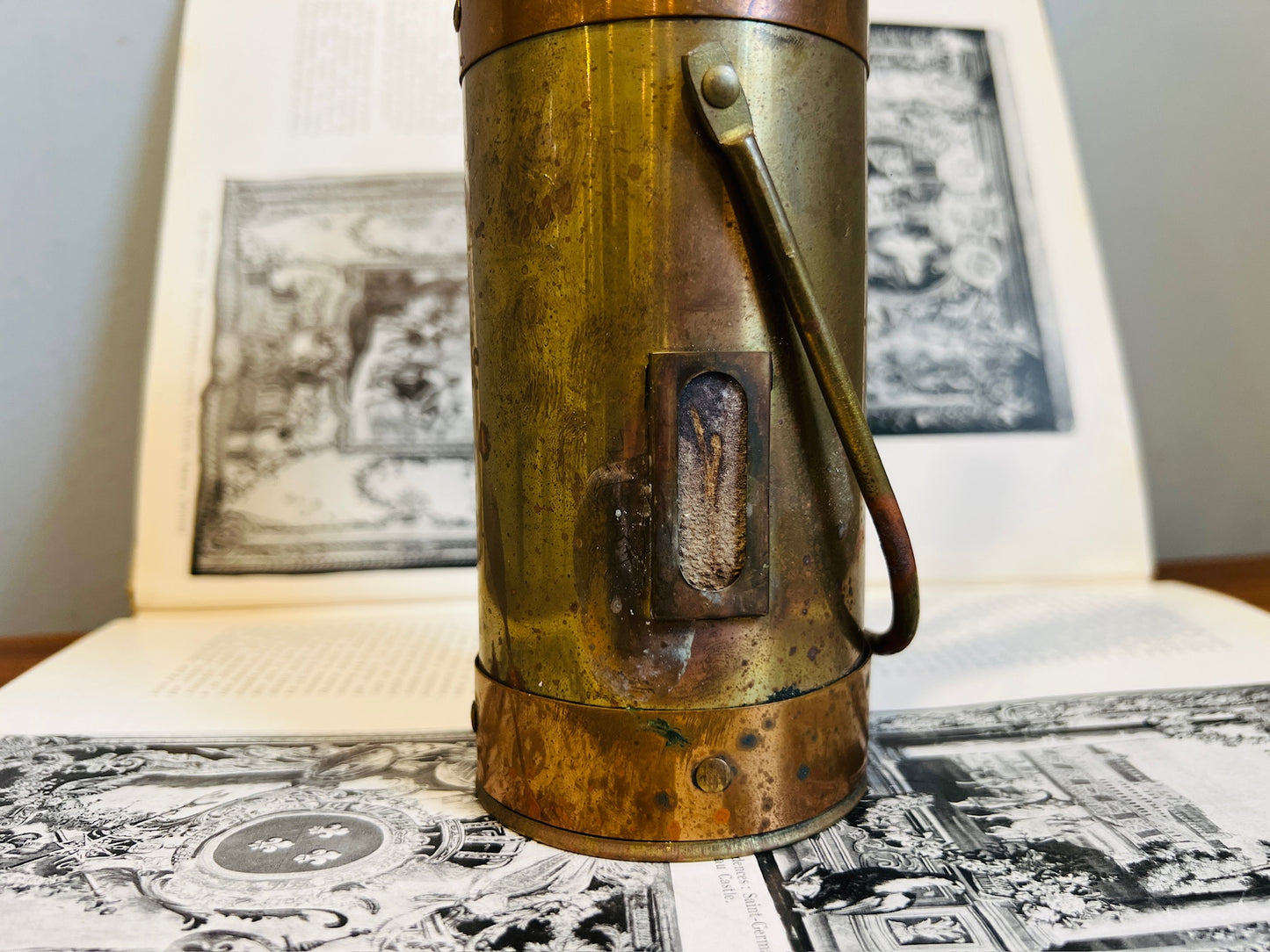 Vintage 1950s Brass and Copper Matchstick Holder