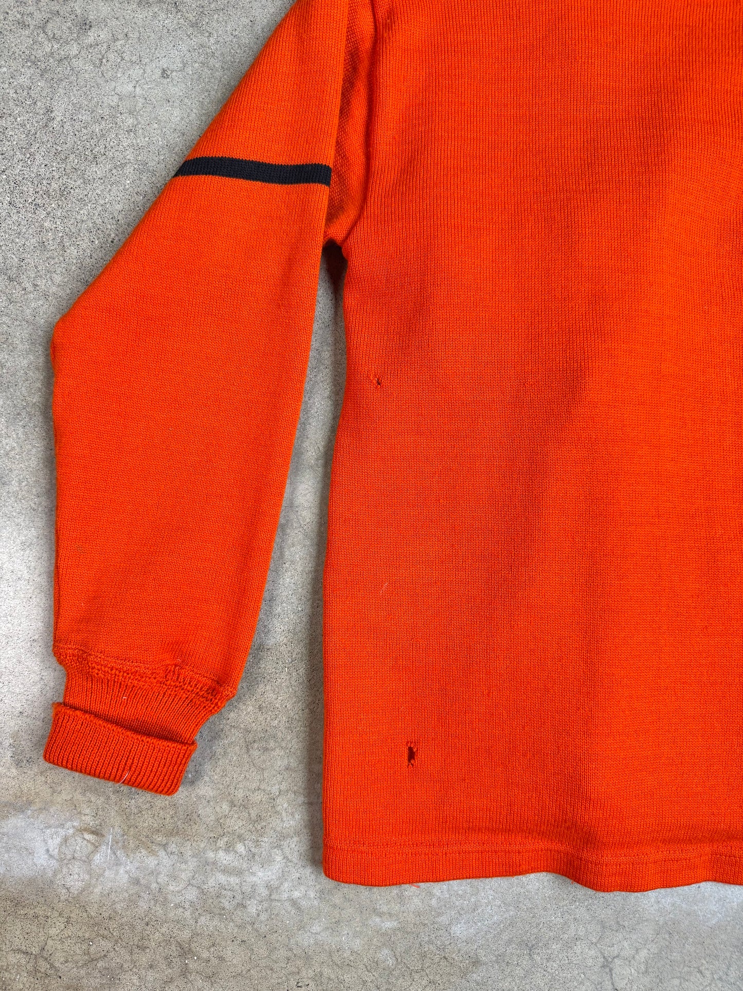 Vintage 1950s Orange High School Football Varsity Cardigan | XS/S