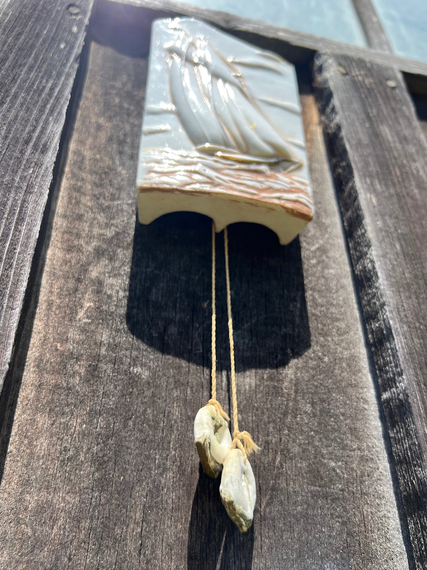 Vintage 1950s Porcelain Sailboat Wall Pocket