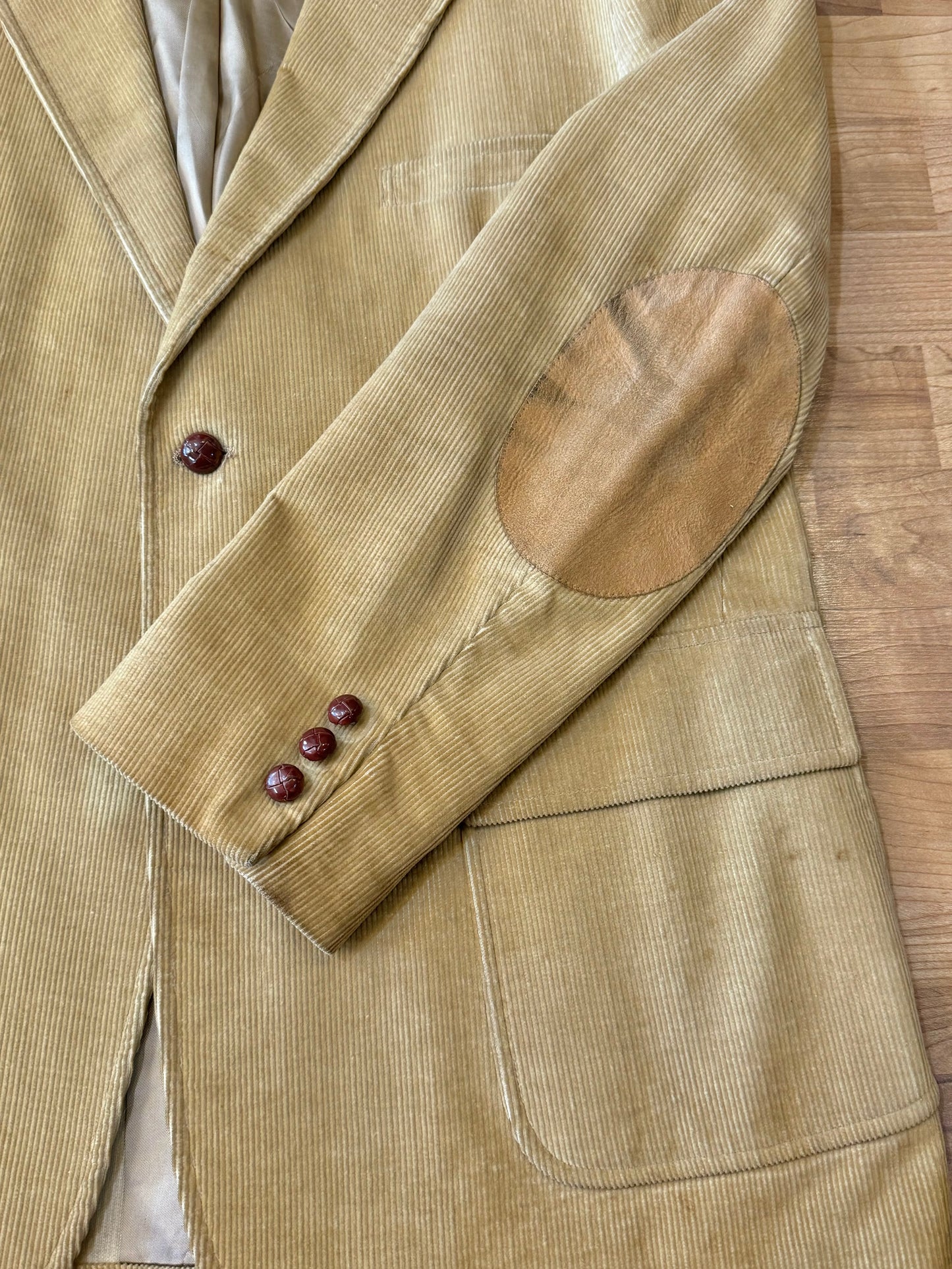 Vintage 1960s Kirven’s Tan Corduroy Blazer | 44R