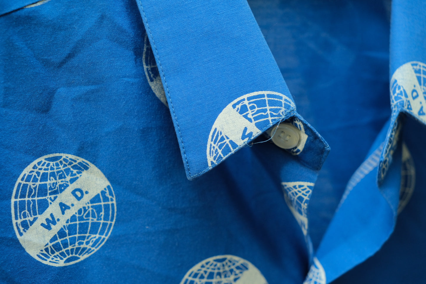 Vintage World Association of Detectives Blue Logo Printed Shirt | Medium