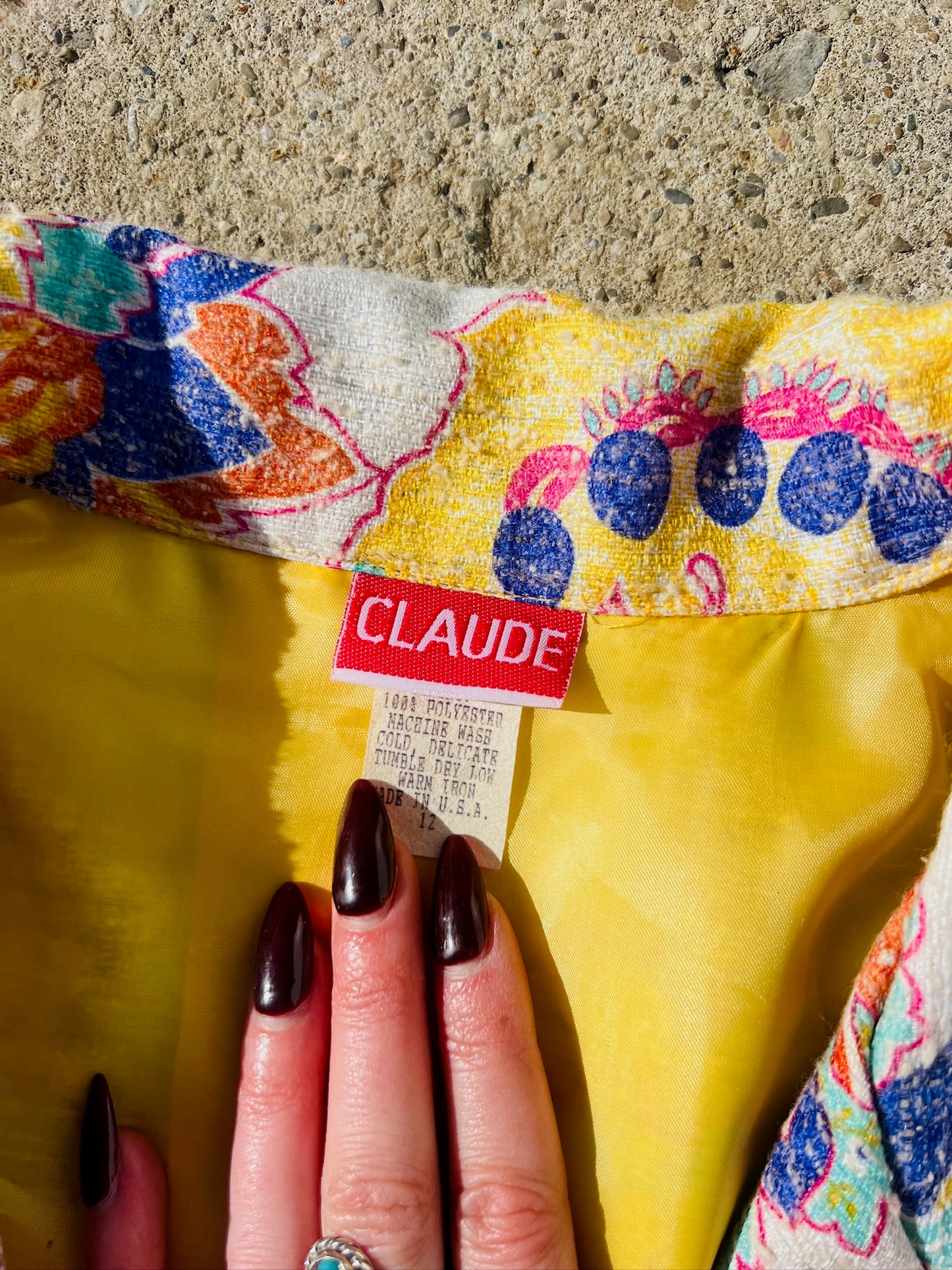 Vintage 1980s Claude Multicolor Paisley Blazer | M/L