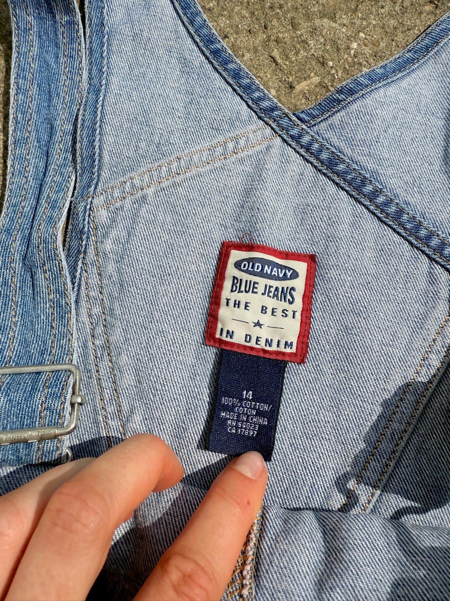 Vintage 1990s Old Navy Denim Overalls | Youth L