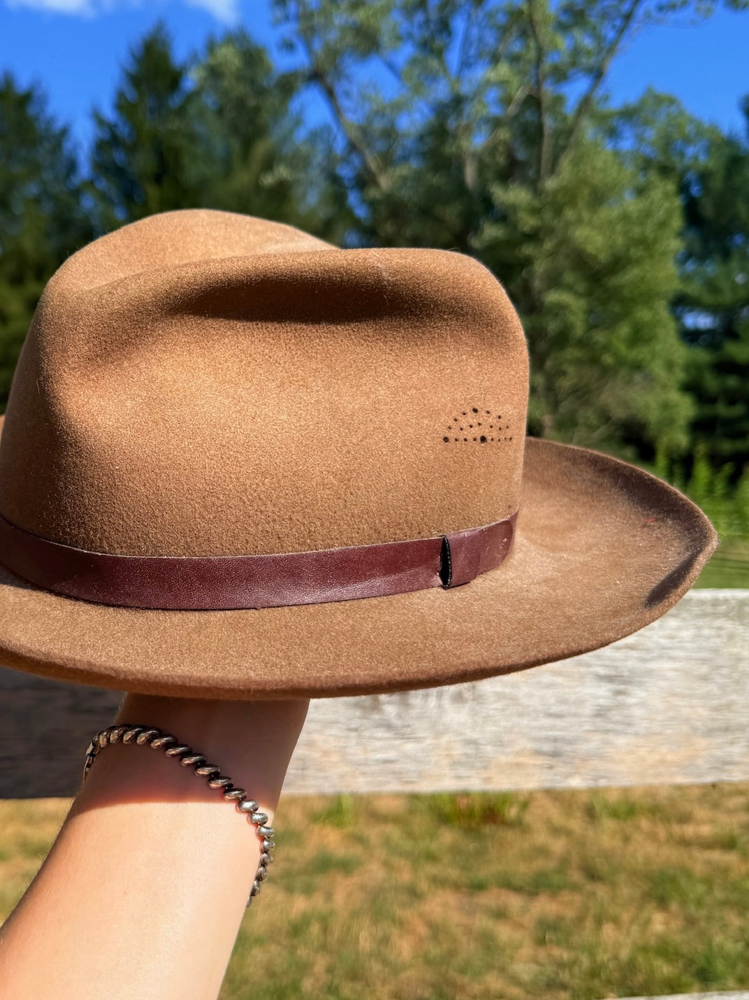 Vintage 1980s Banana Republic Brown Felt Wool Fedora