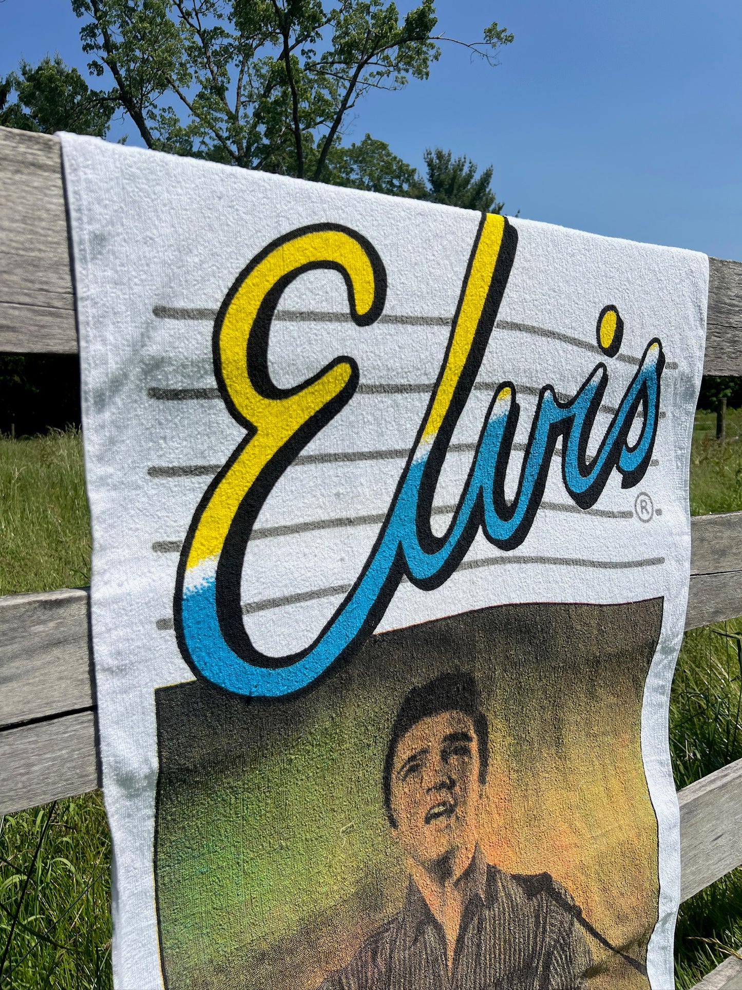 Vintage 1990s Elvis "The King" Cotton Beach Towel