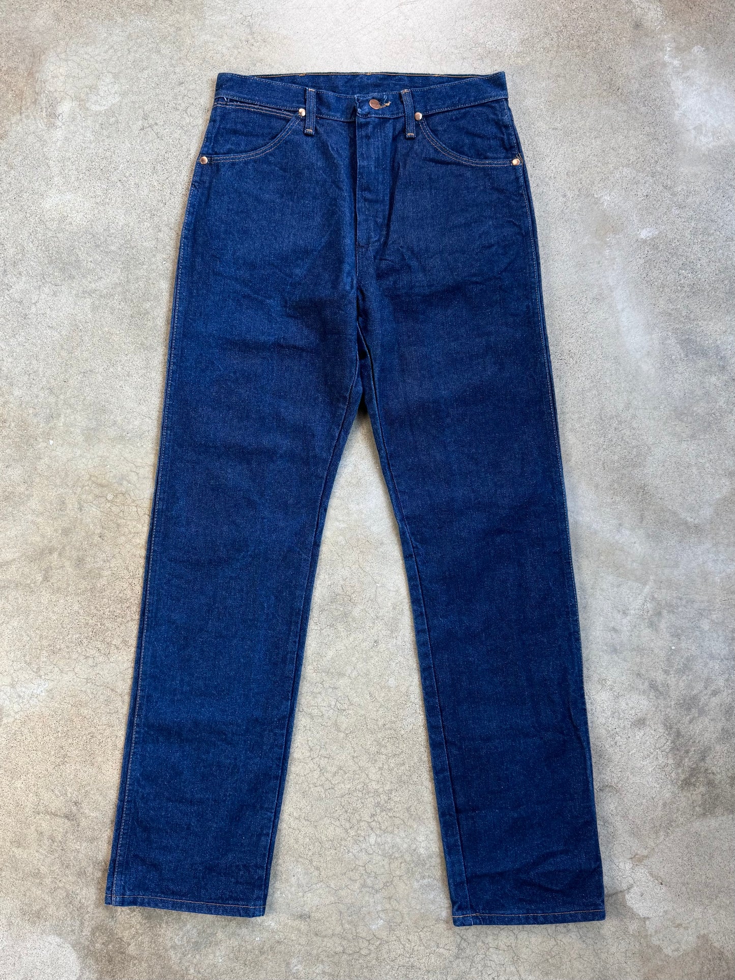 Vintage 1980s Wrangler Dark Wash Straight Leg Jeans | Waist 33”