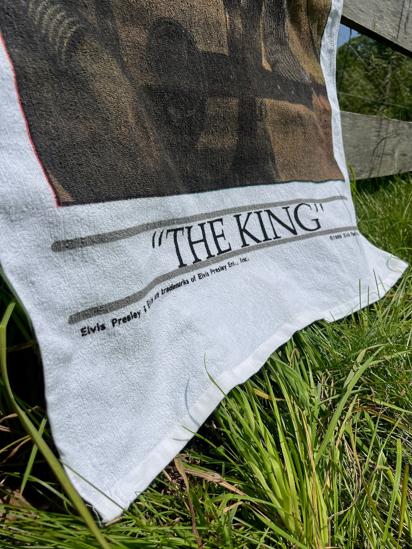 Vintage 1990s Elvis "The King" Cotton Beach Towel