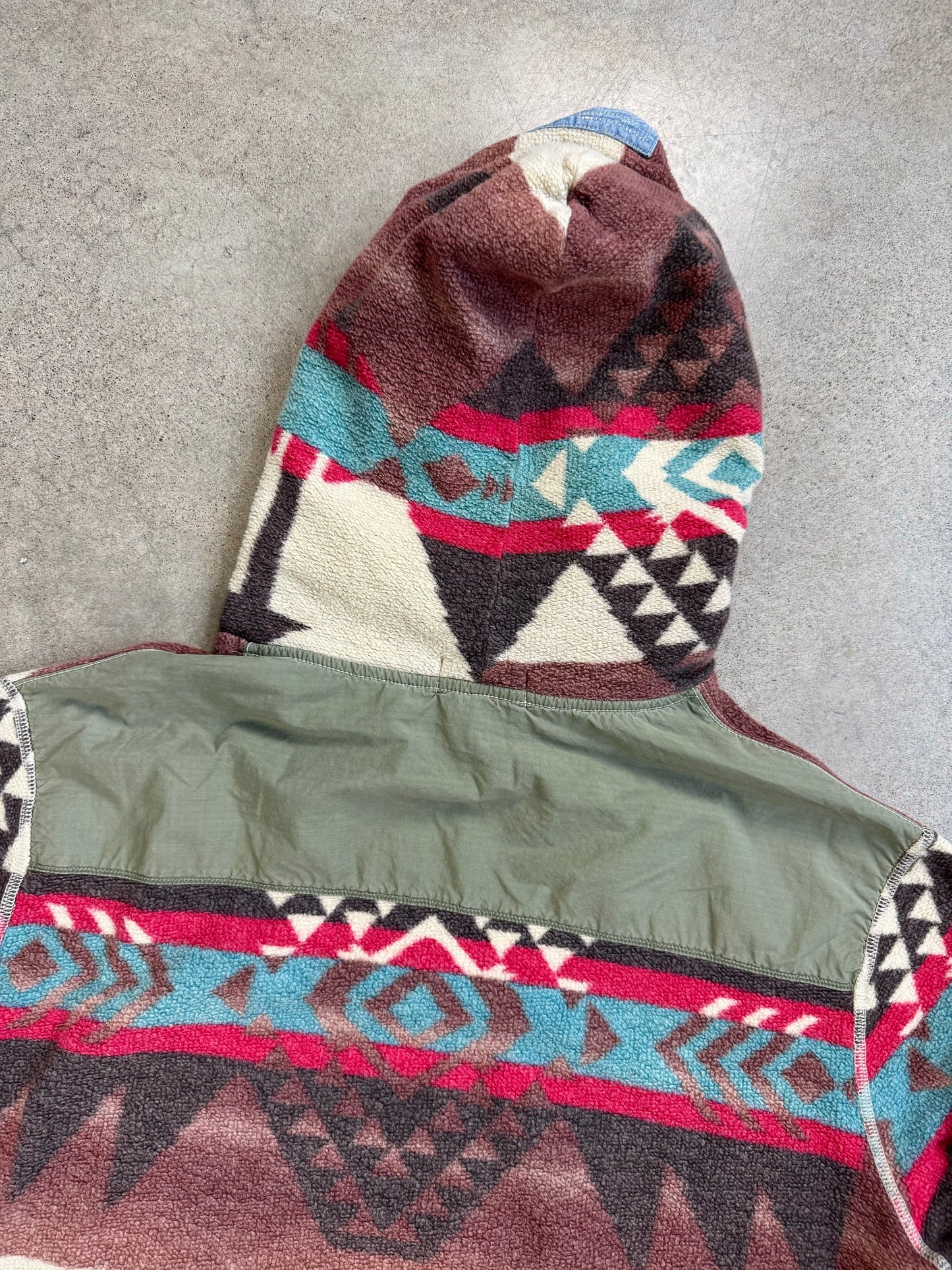 Polo Ralph Lauren Southwestern Cotton Fleece Pullover Hoodie | Large