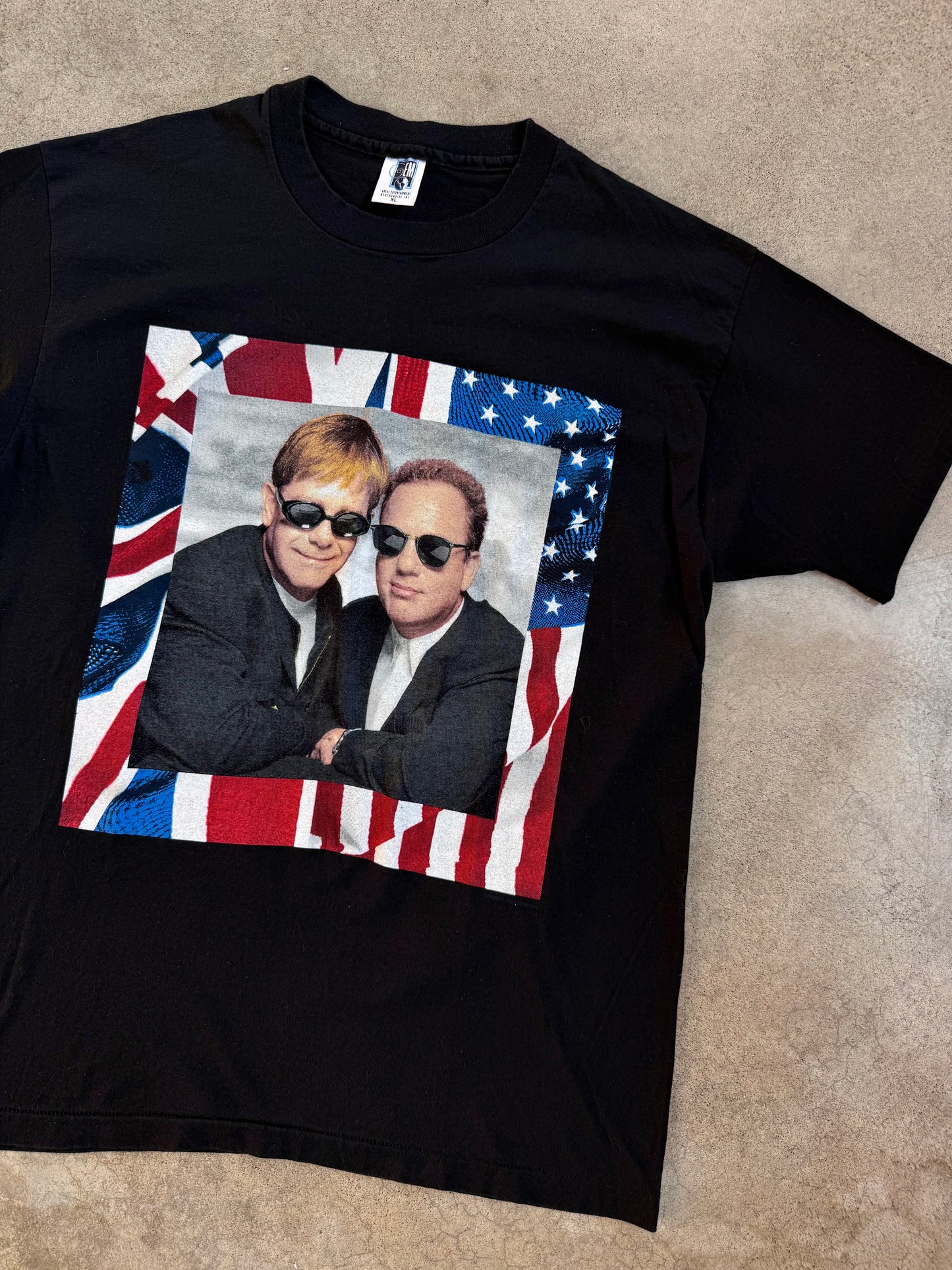Vintage 1994 Elton John & Billy Joel Black Concert Tee | XL