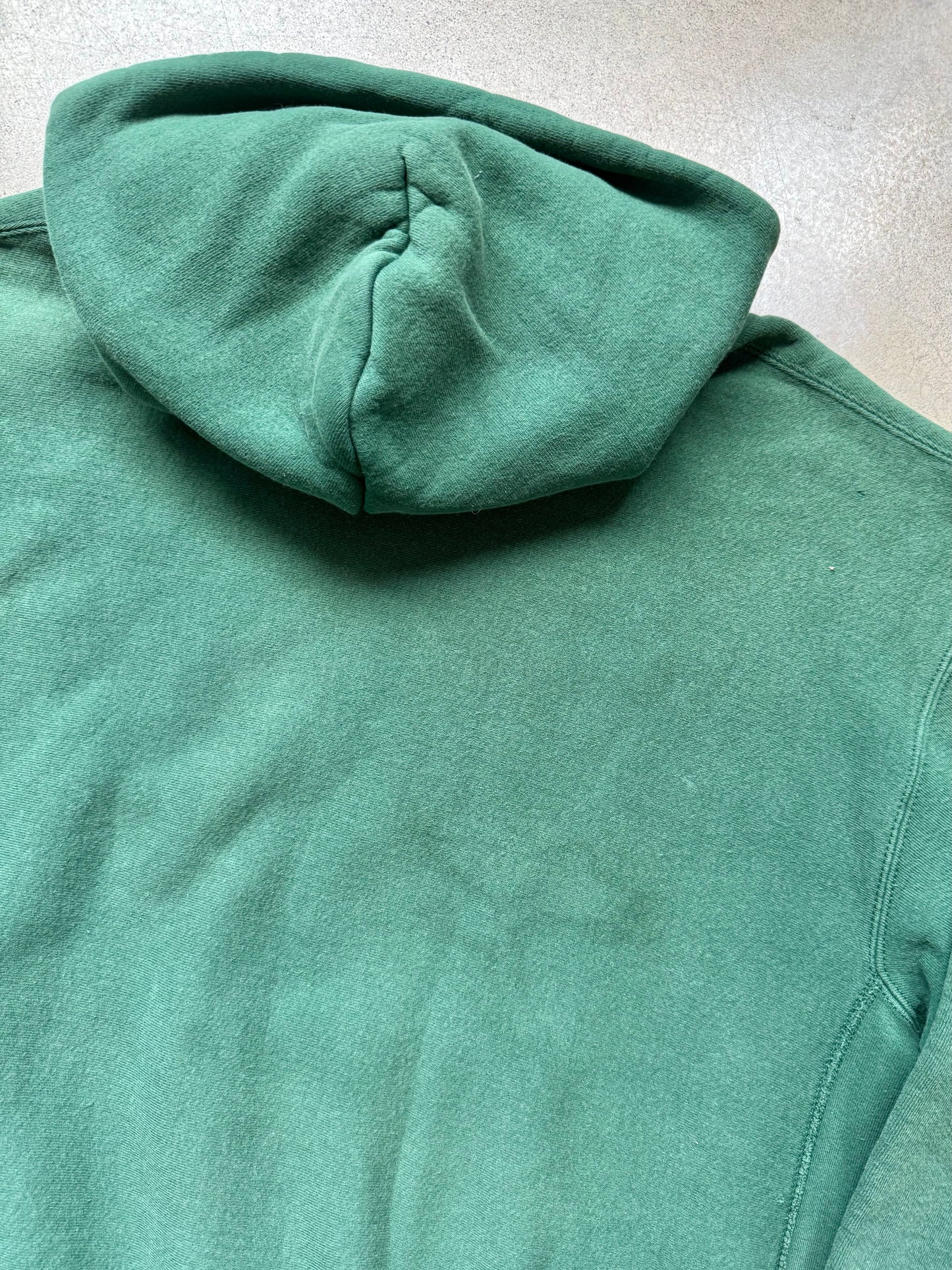 Vintage 1990s Lee Cross-Grain Green Hoodie Sweatshirt | 2XL