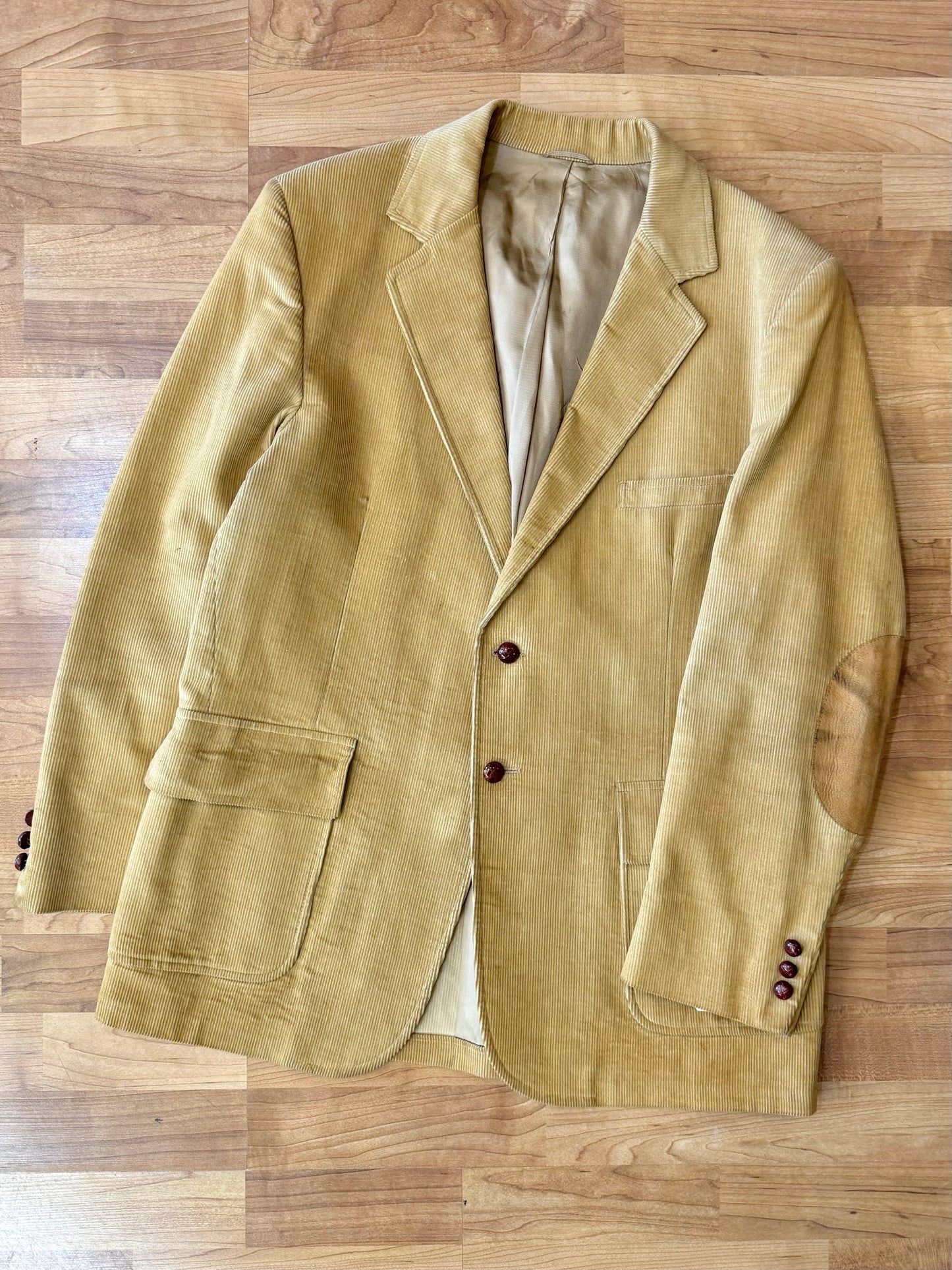 Vintage 1960s Kirven’s Tan Corduroy Blazer | 44R