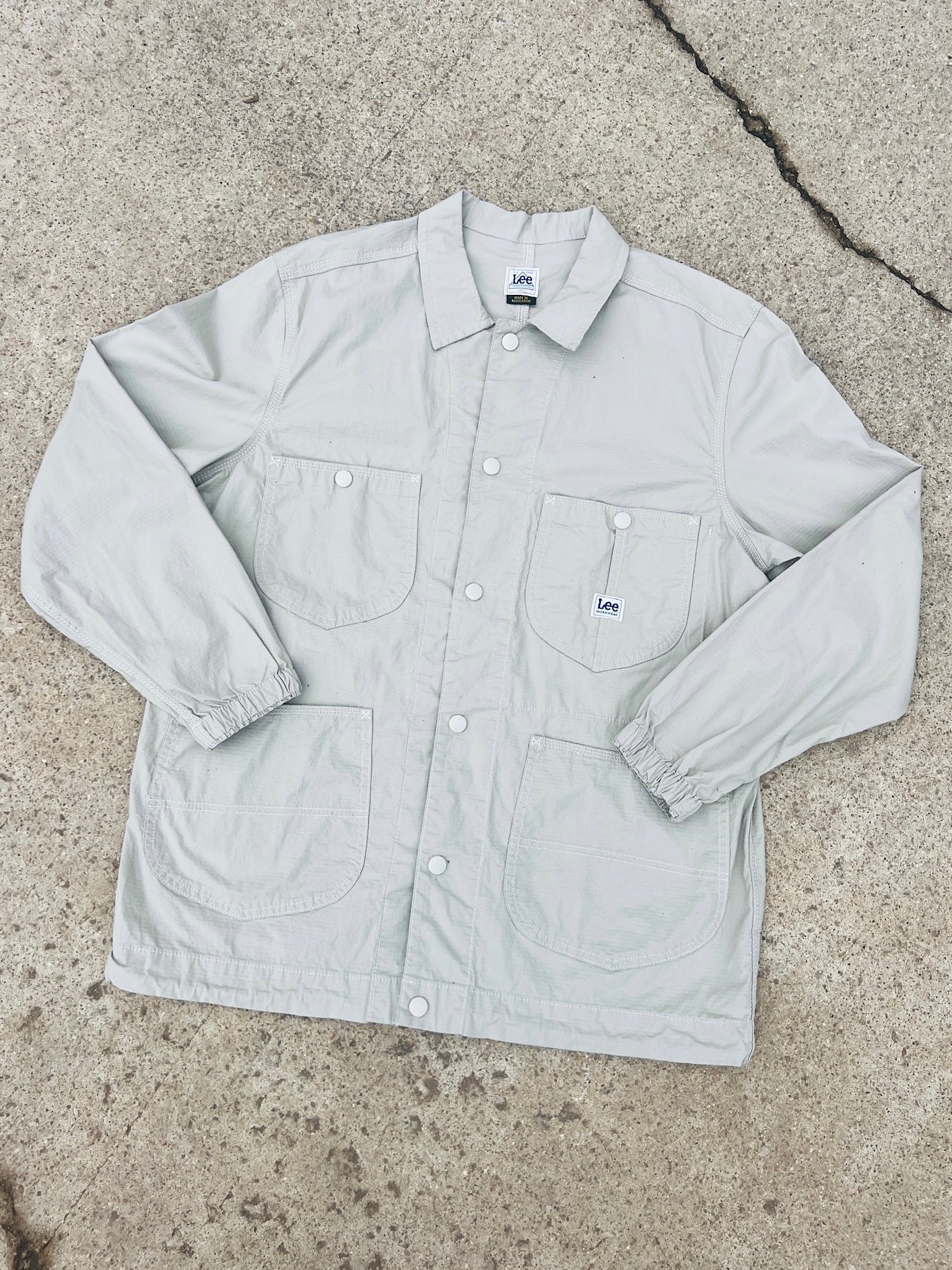 Lee Workwear Beige Khaki Ripstop Utility Jacket | Large