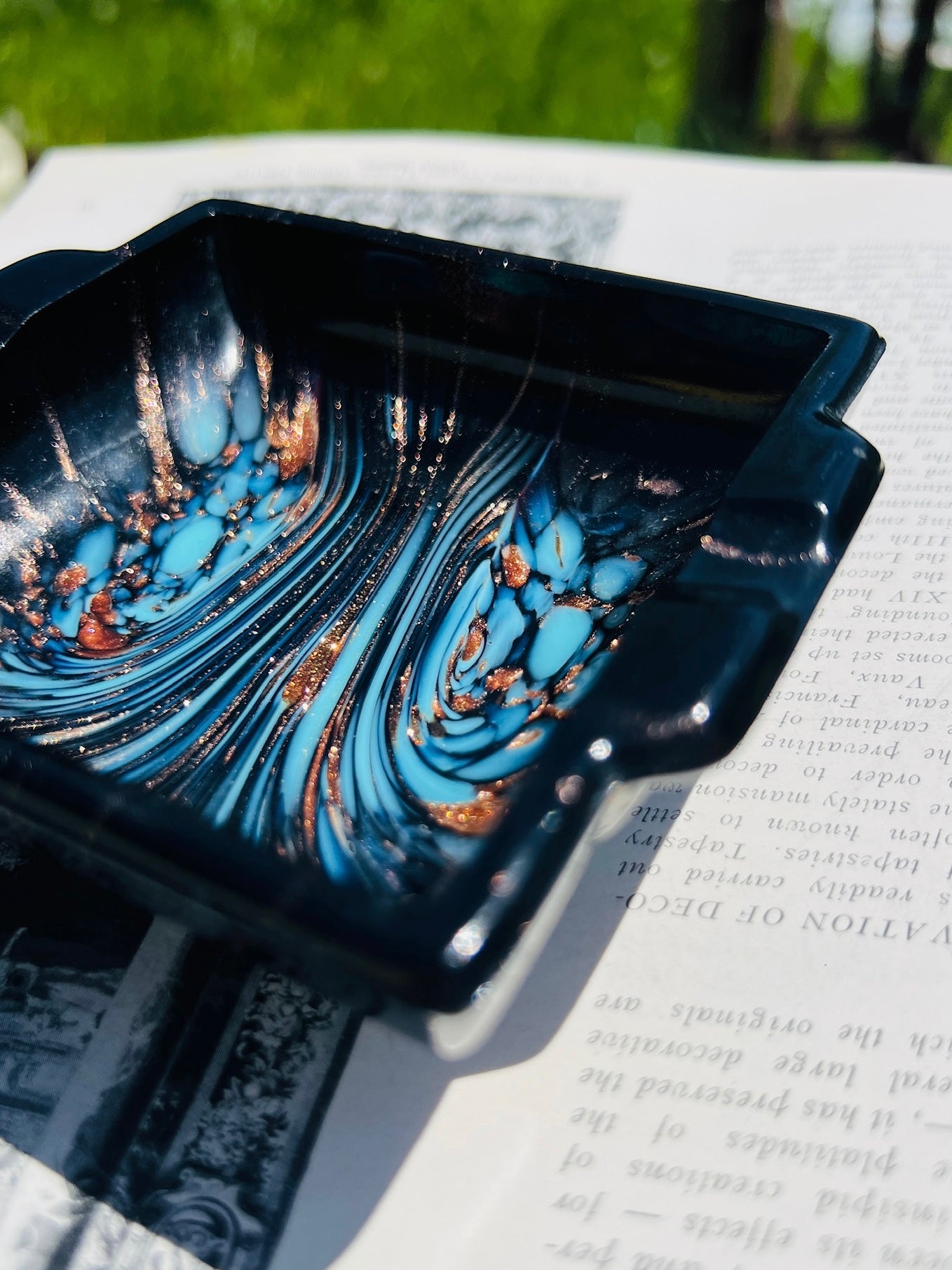 Vintage 1950s MCM Murano Glass Vincenzo Nason Drip Glaze Ashtray