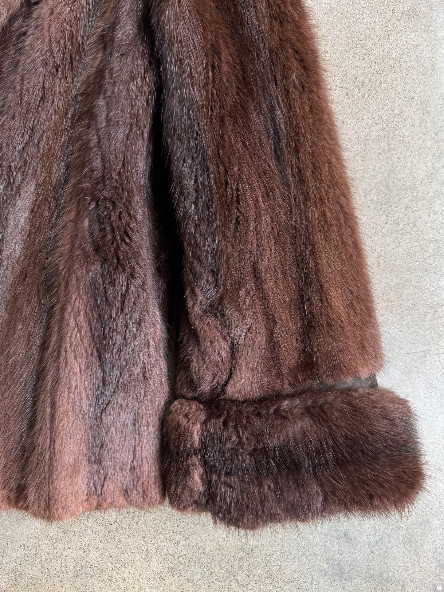 Vintage 1940s Roark Furs Brown Mink Fur Short Coat | Medium