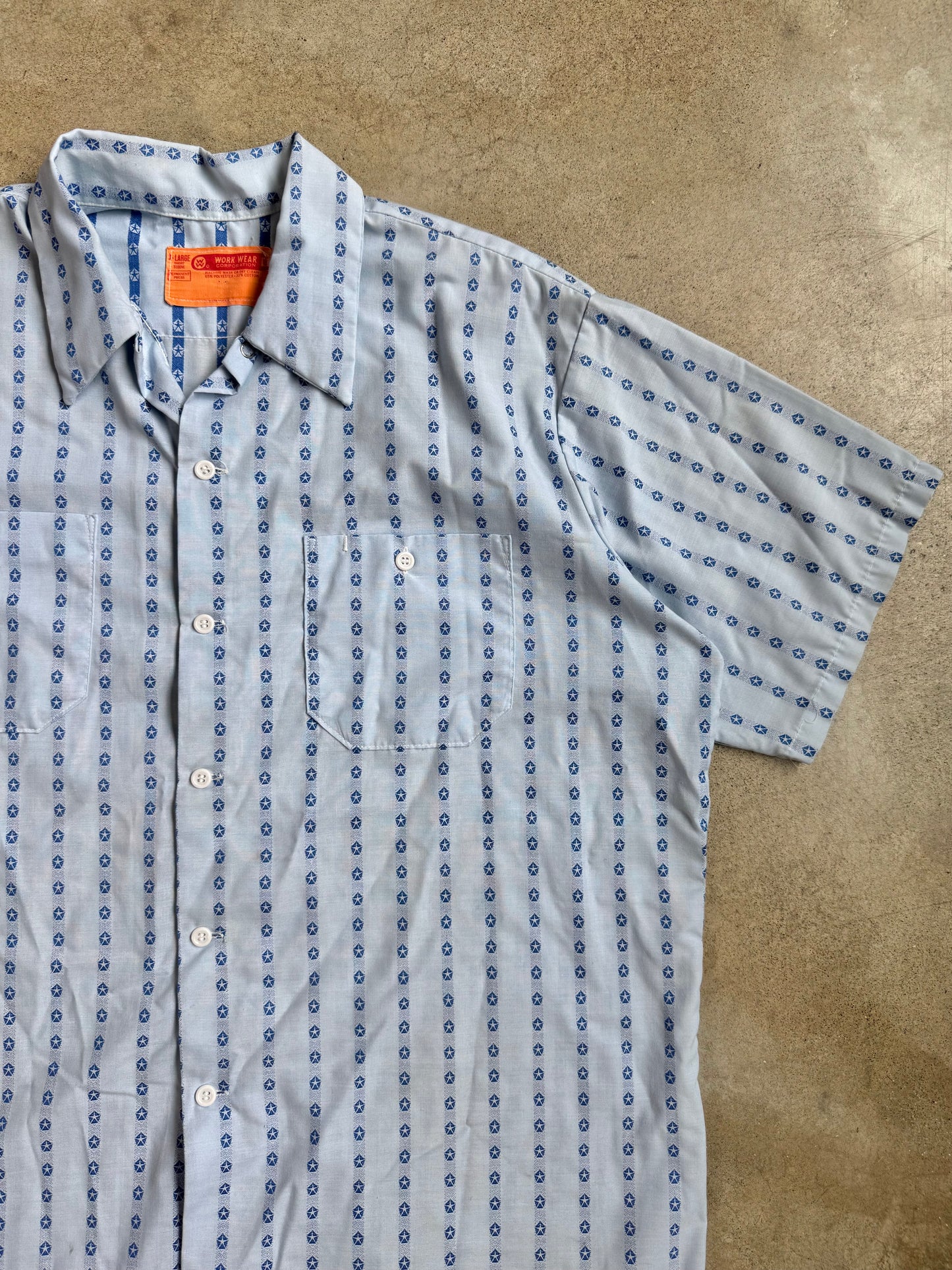 Vintage Chrysler Short Sleeve Mechanic Work Shirt | XL