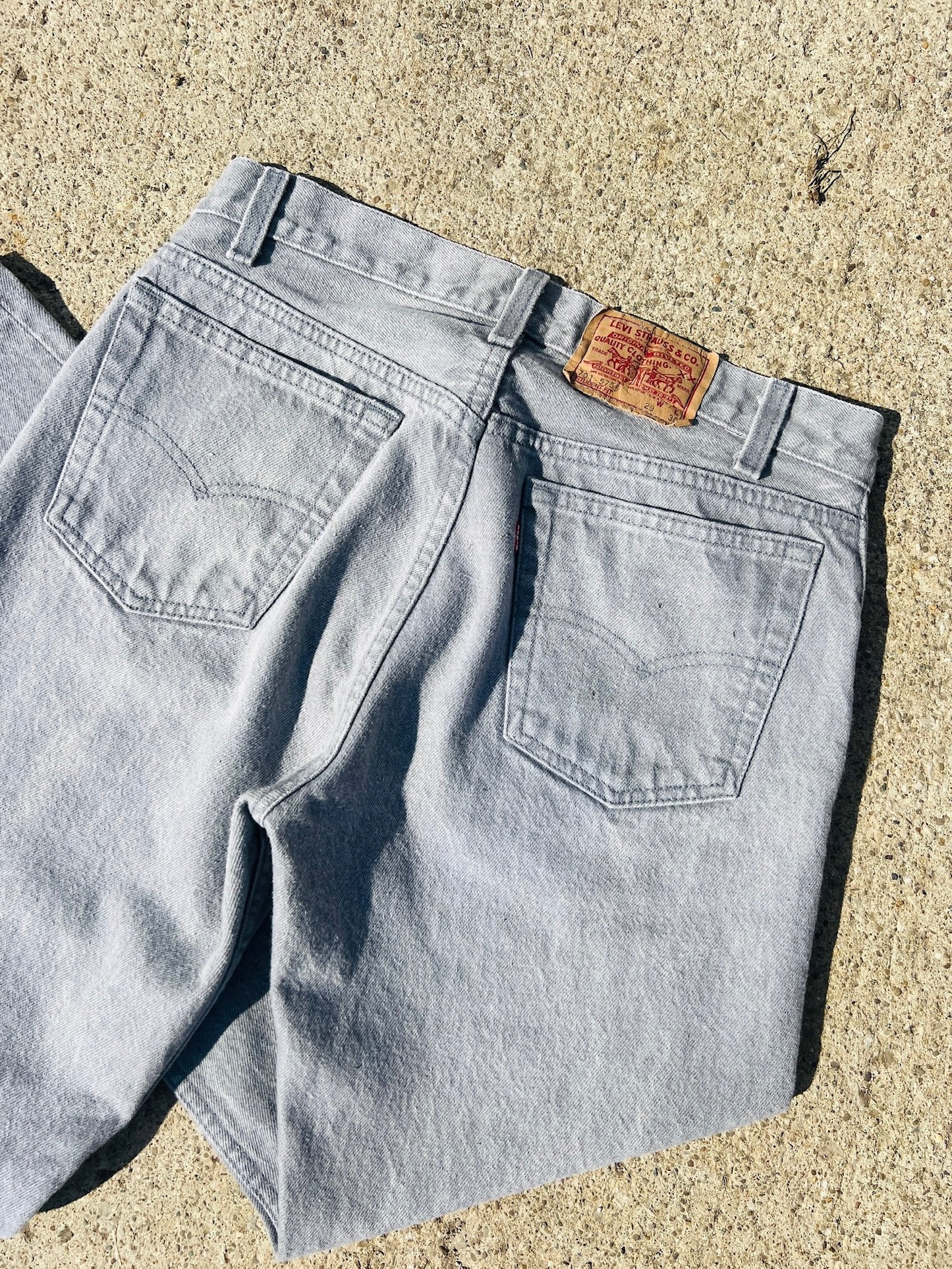 Vintage 1990s Levi's Student Button Fly Grey Jeans | Waist 29