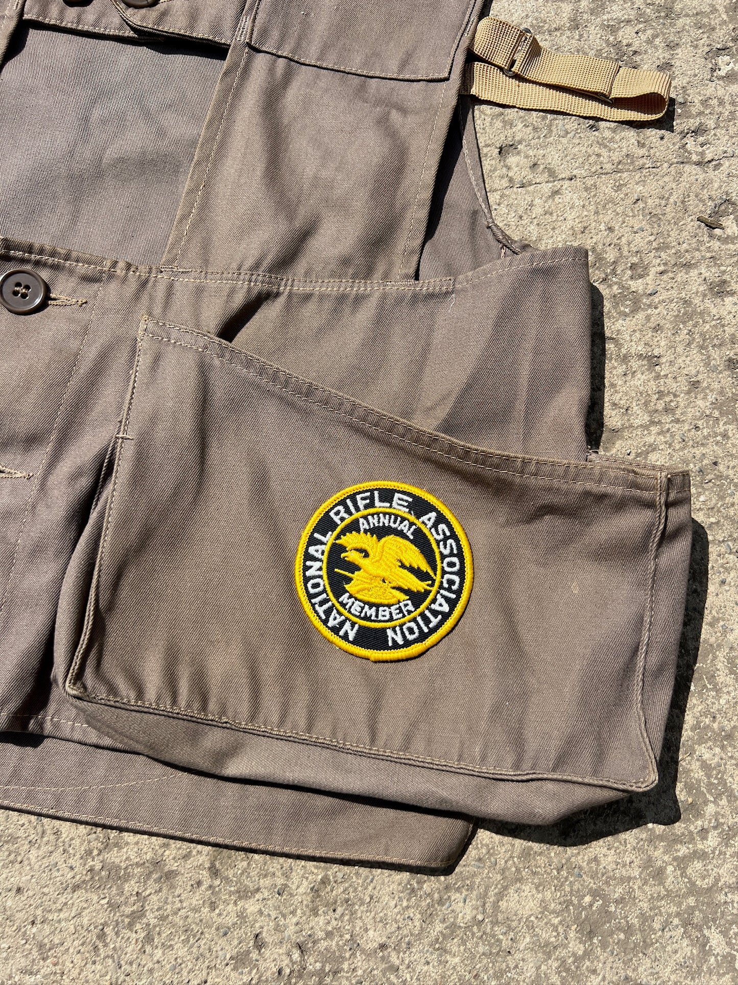 Vintage 1950s Patched Bob Allen Gun Club Rifle Vest | Medium