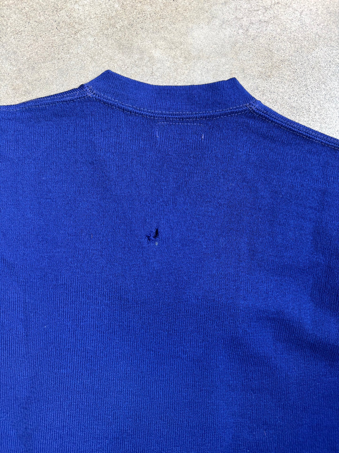 Vintage 1950s School Sweater Blue Wool "Ann" Varsity Cheer Sweater | Medium