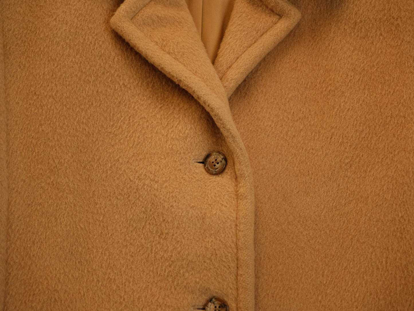 Vintage 1980s Camel Tan Overcoat | Large