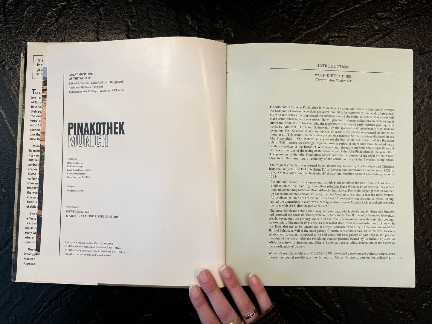 Vintage Newsweek Pinakothek Munich Hardcover Book