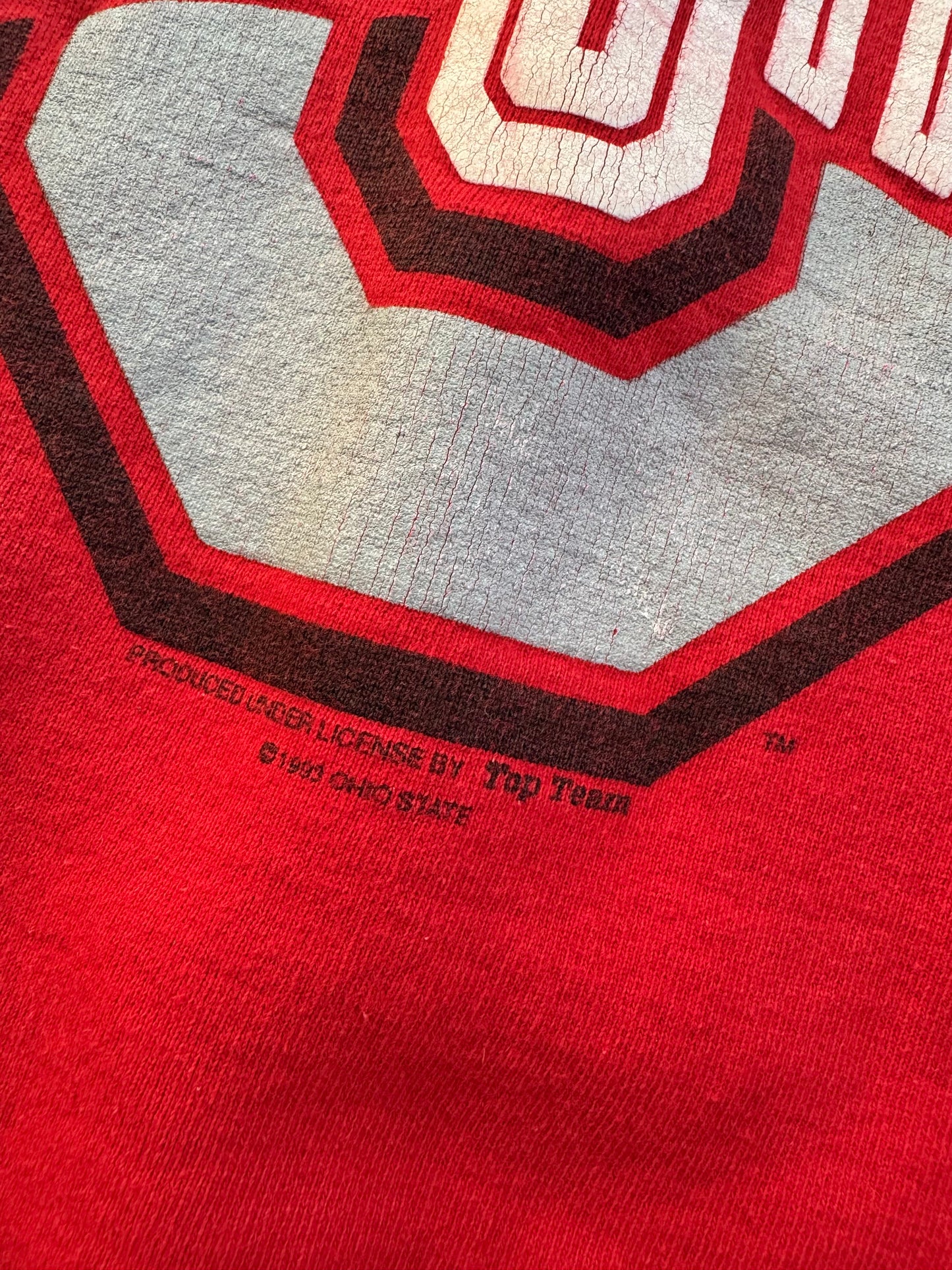 Vintage 1990s Ohio State Red Crewneck Sweatshirt | Large