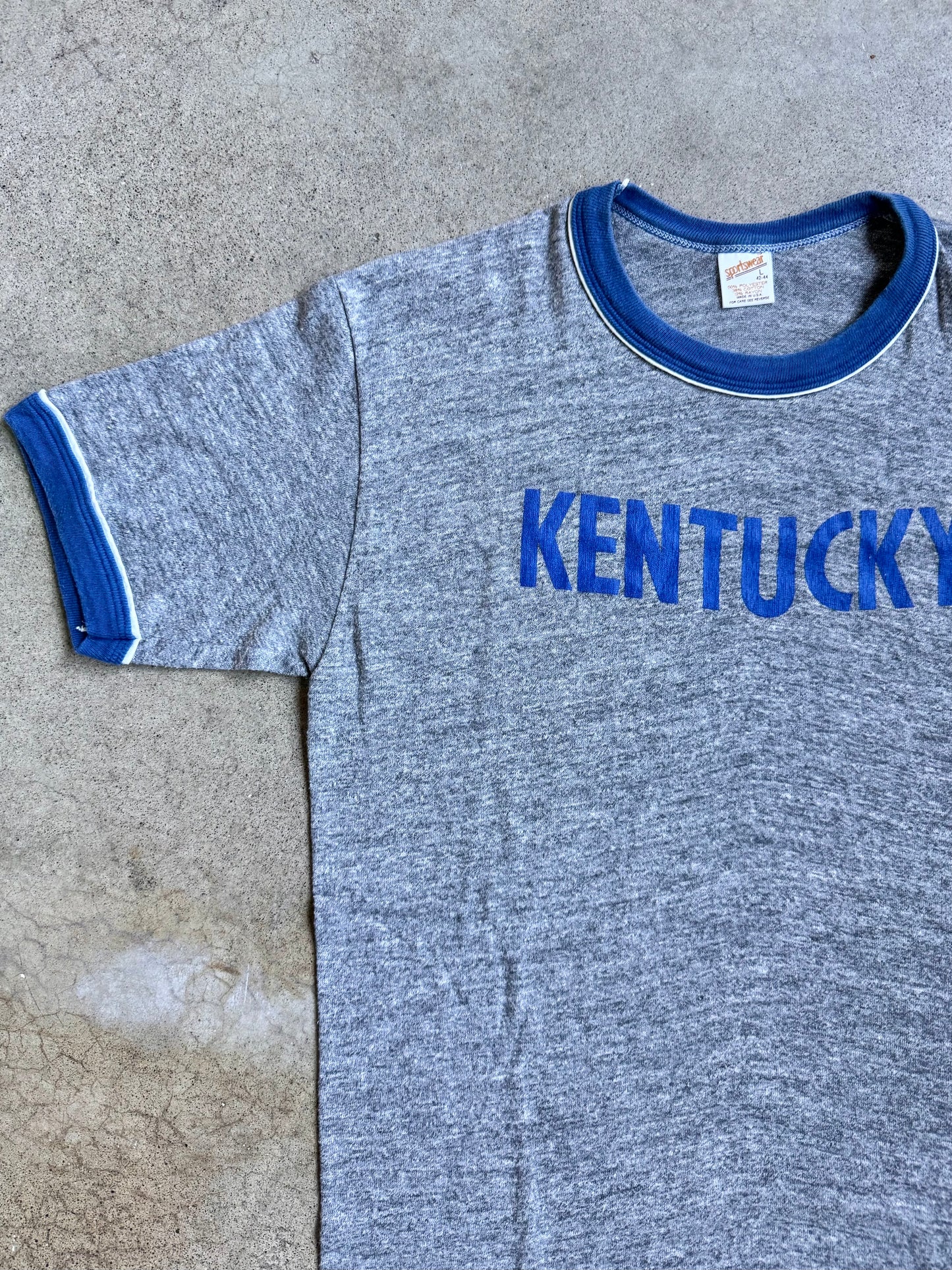 Vintage 1970s/80s University of Kentucky Graphic Ringer Tee | Large