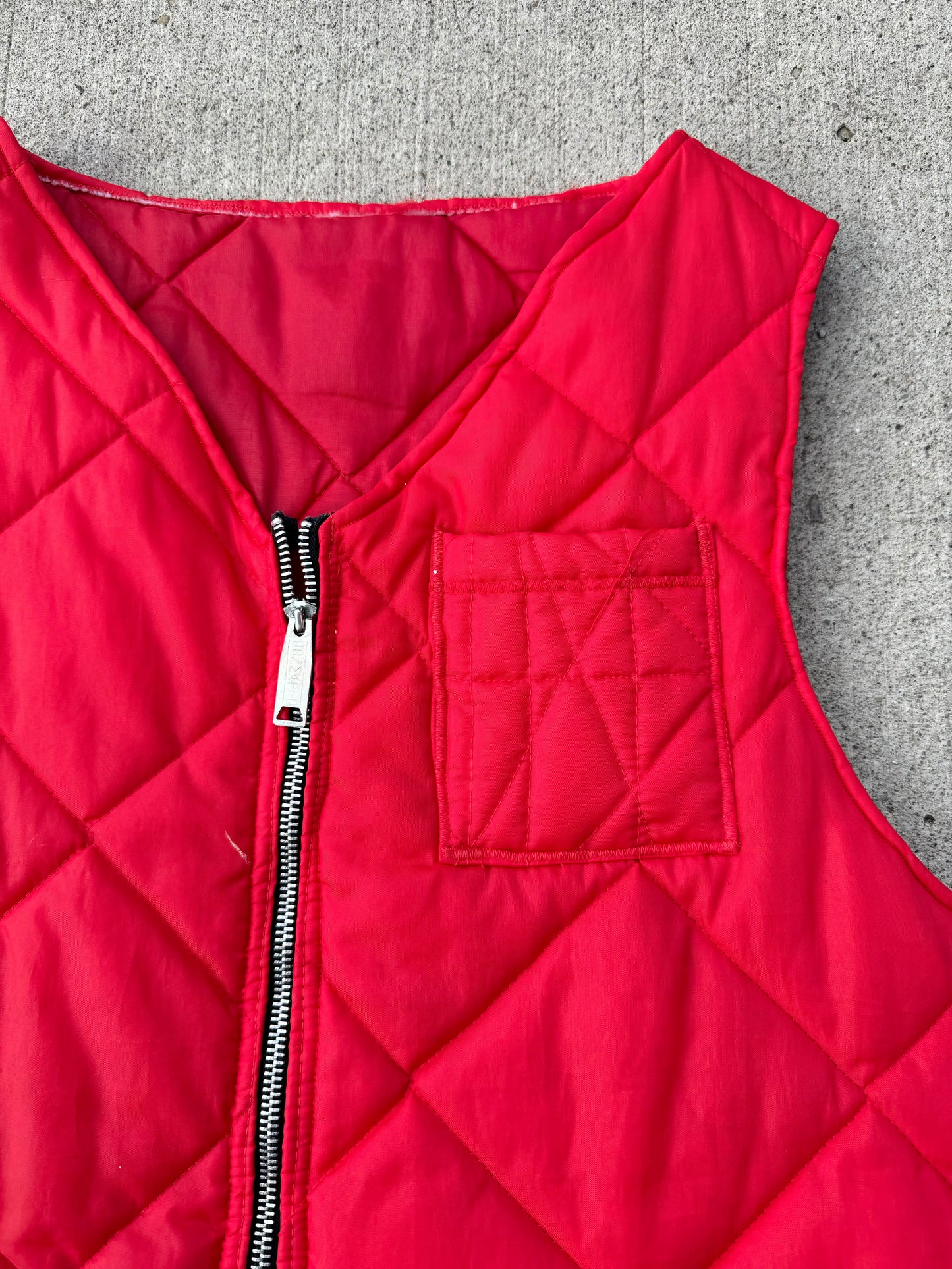 Vintage Red Insulated Hunting Vest | M/L