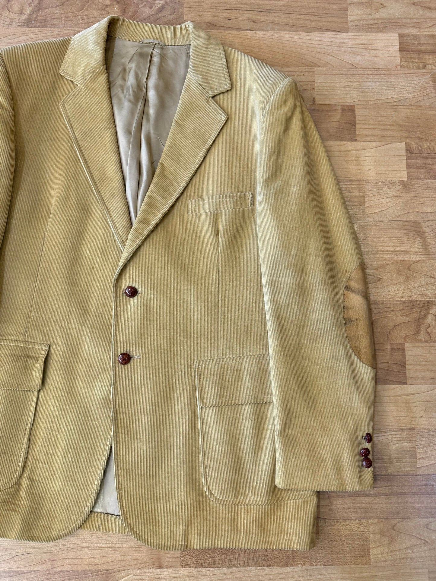 Vintage 1960s Kirven’s Tan Corduroy Blazer | 44R