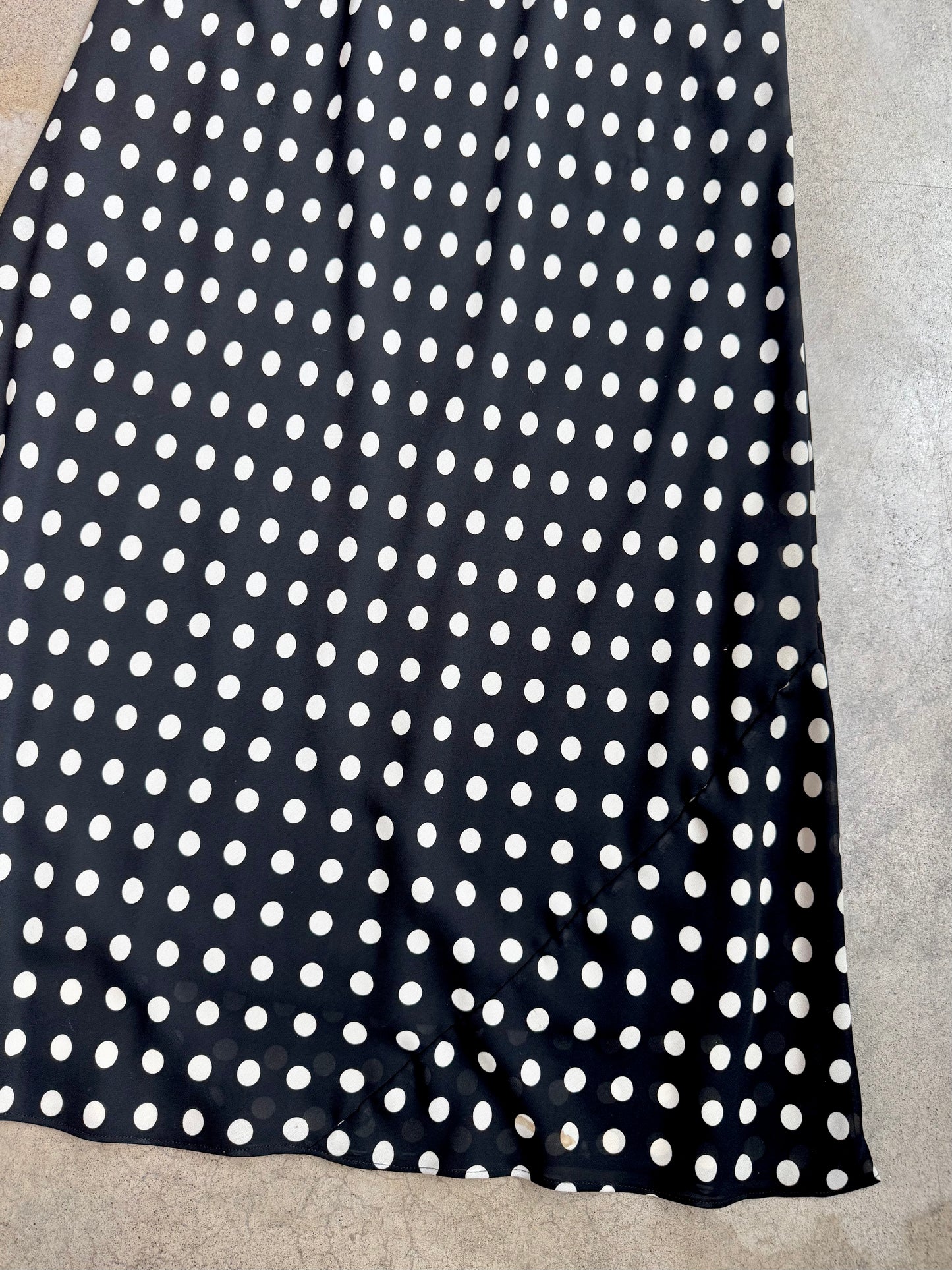 Vintage 1990s Ronni Nicole Polka Dot Maxi Dress | Medium