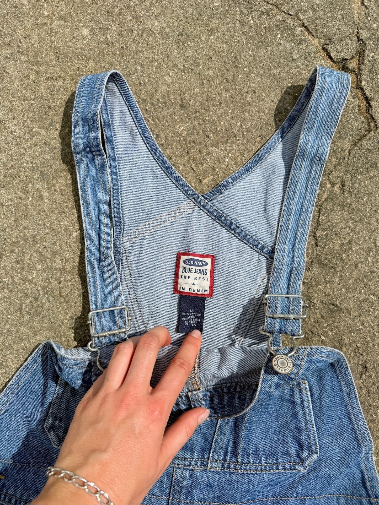 Vintage 1990s Old Navy Denim Overalls | Youth L