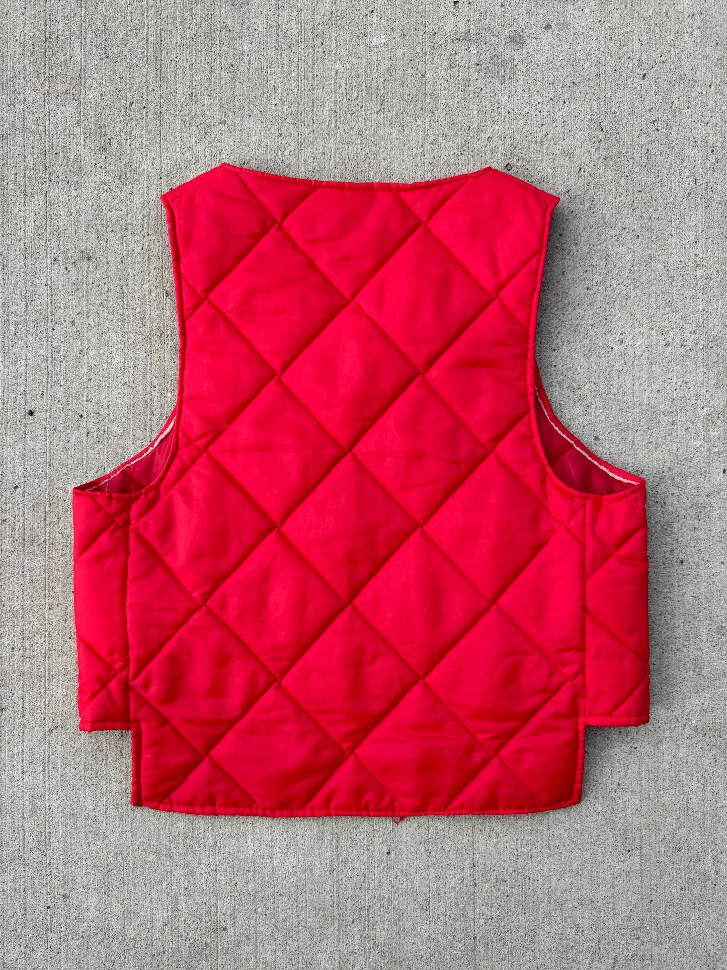 Vintage Red Insulated Hunting Vest | M/L