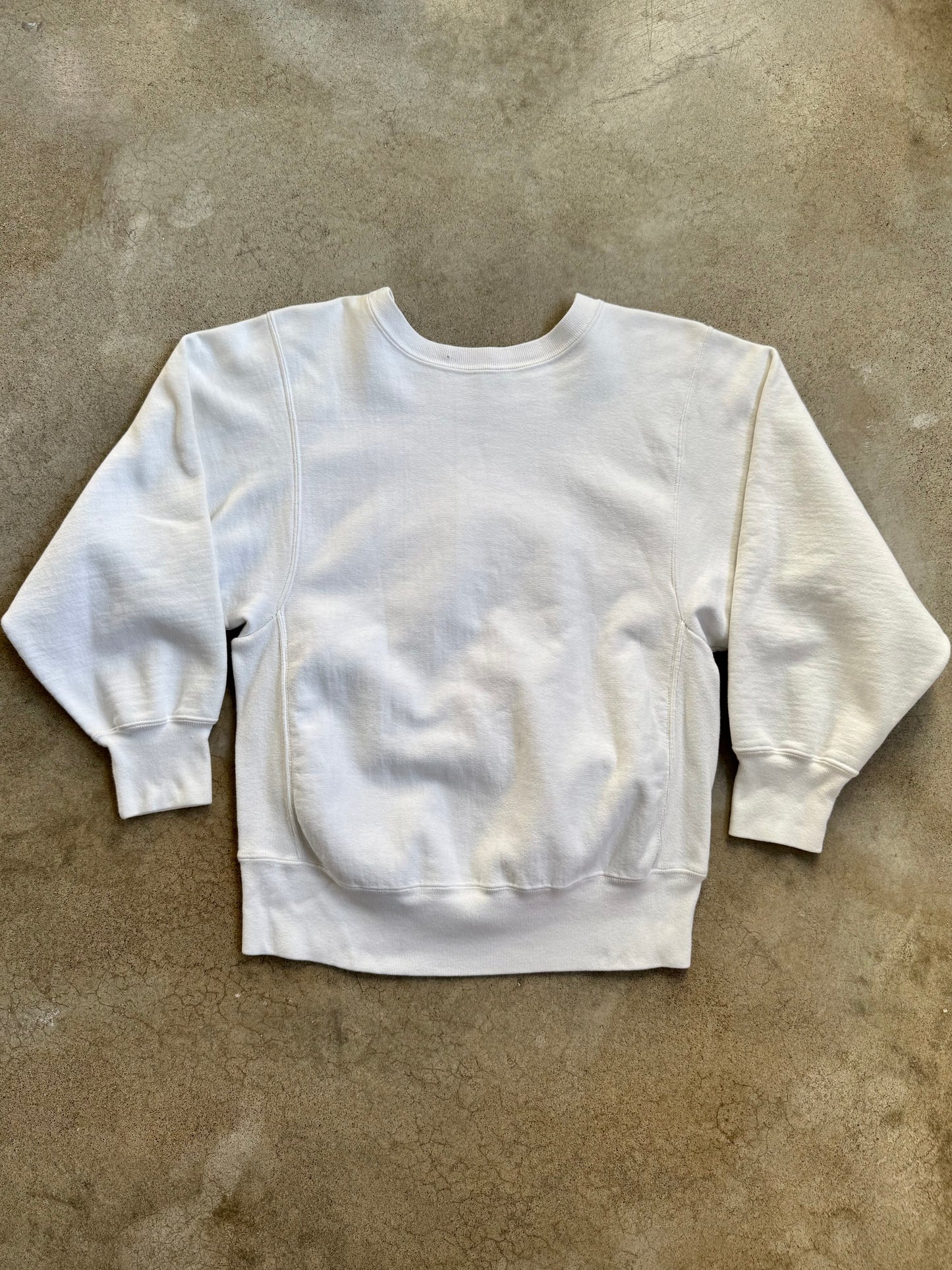 Vintage 1990s Zubaz White Retro Graphic Heavyweight Sweatshirt | Medium