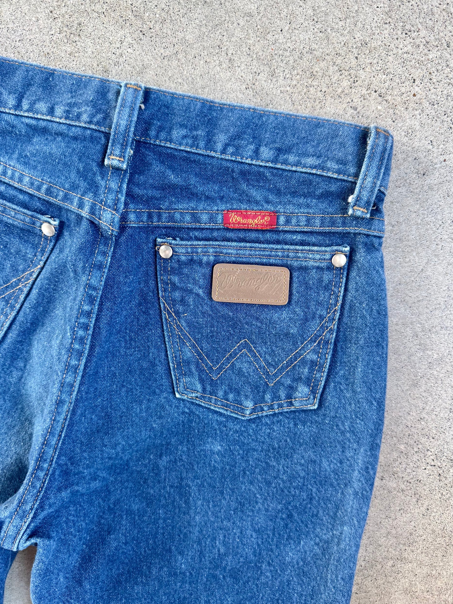 Vintage 1980s Wrangler Reworked Cut-Out Flare Jeans | Waist 27”