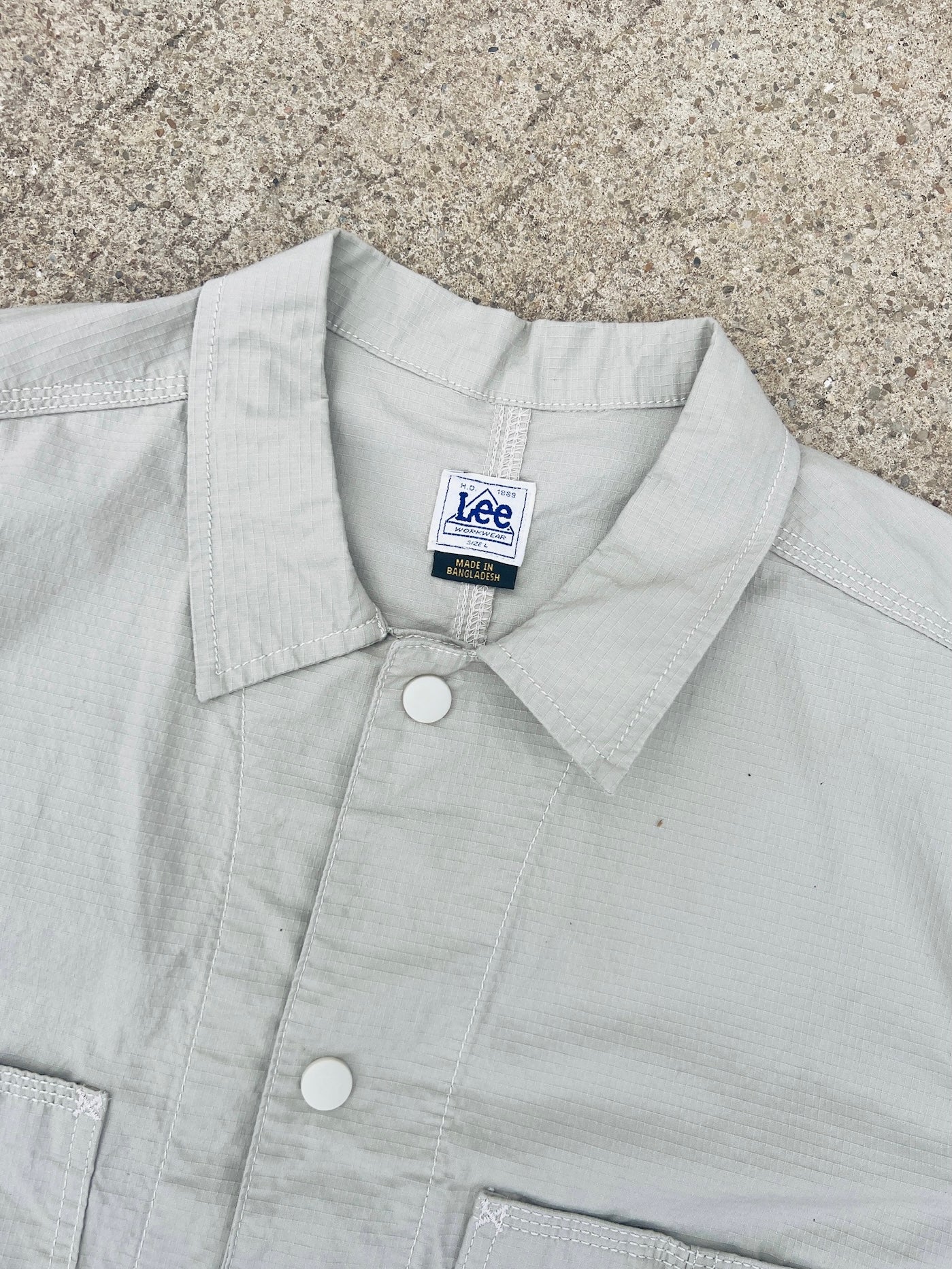 Lee Workwear Beige Khaki Ripstop Utility Jacket | Large