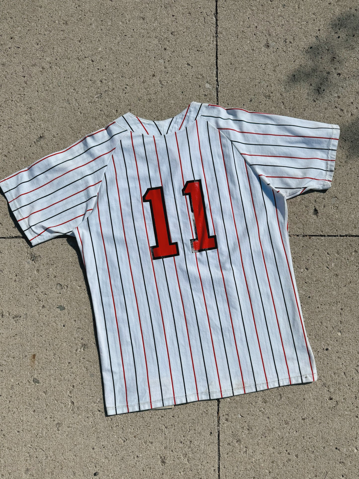 Vintage 1980s Ripon Deadstock Tigers Striped Baseball Tee | XL