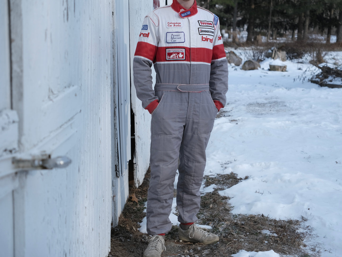 Vintage Sparco Racing Two-Tone Patched Jumpsuit | Large