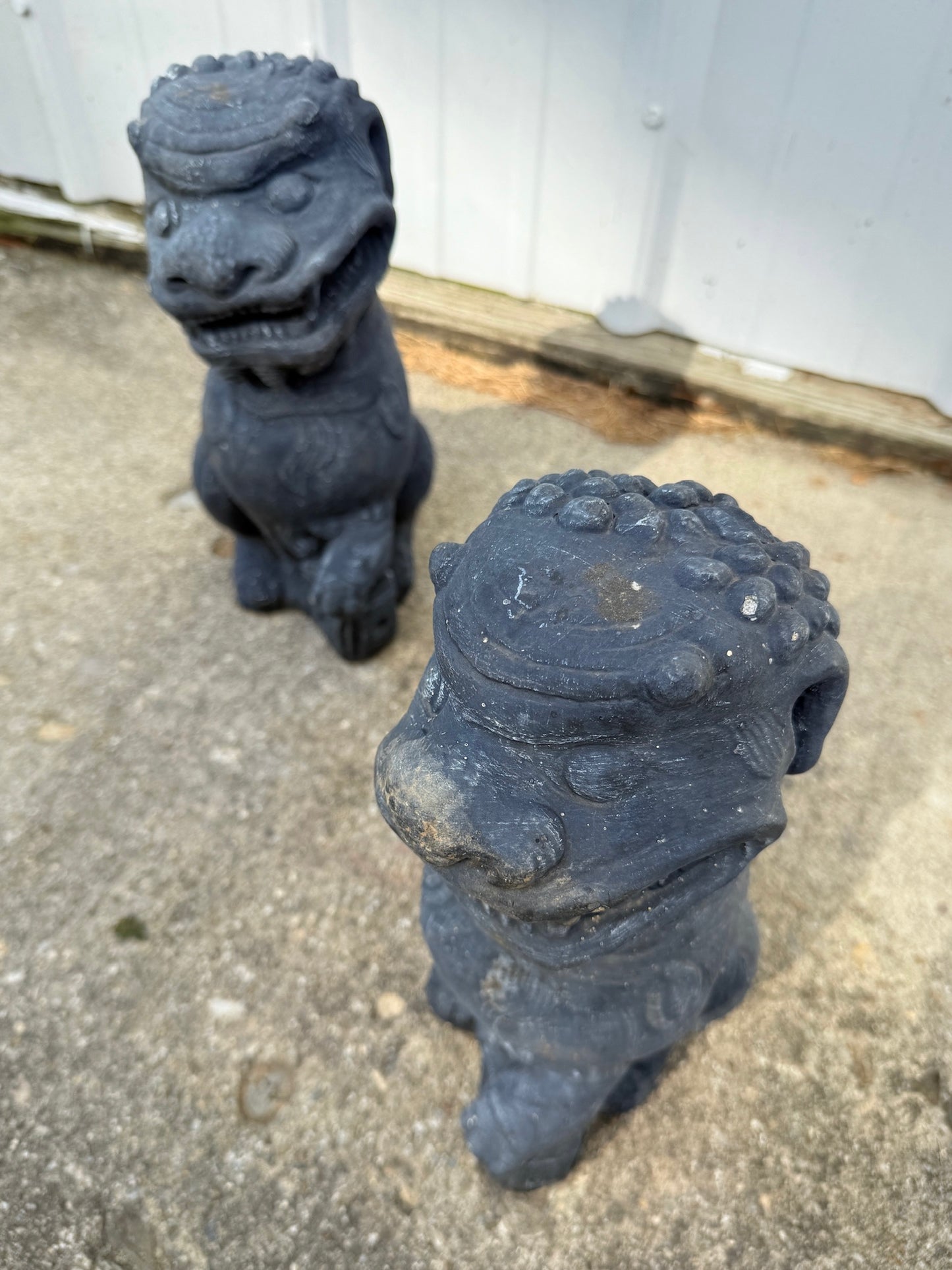 Concrete Foo Dog Statues | Set of 2