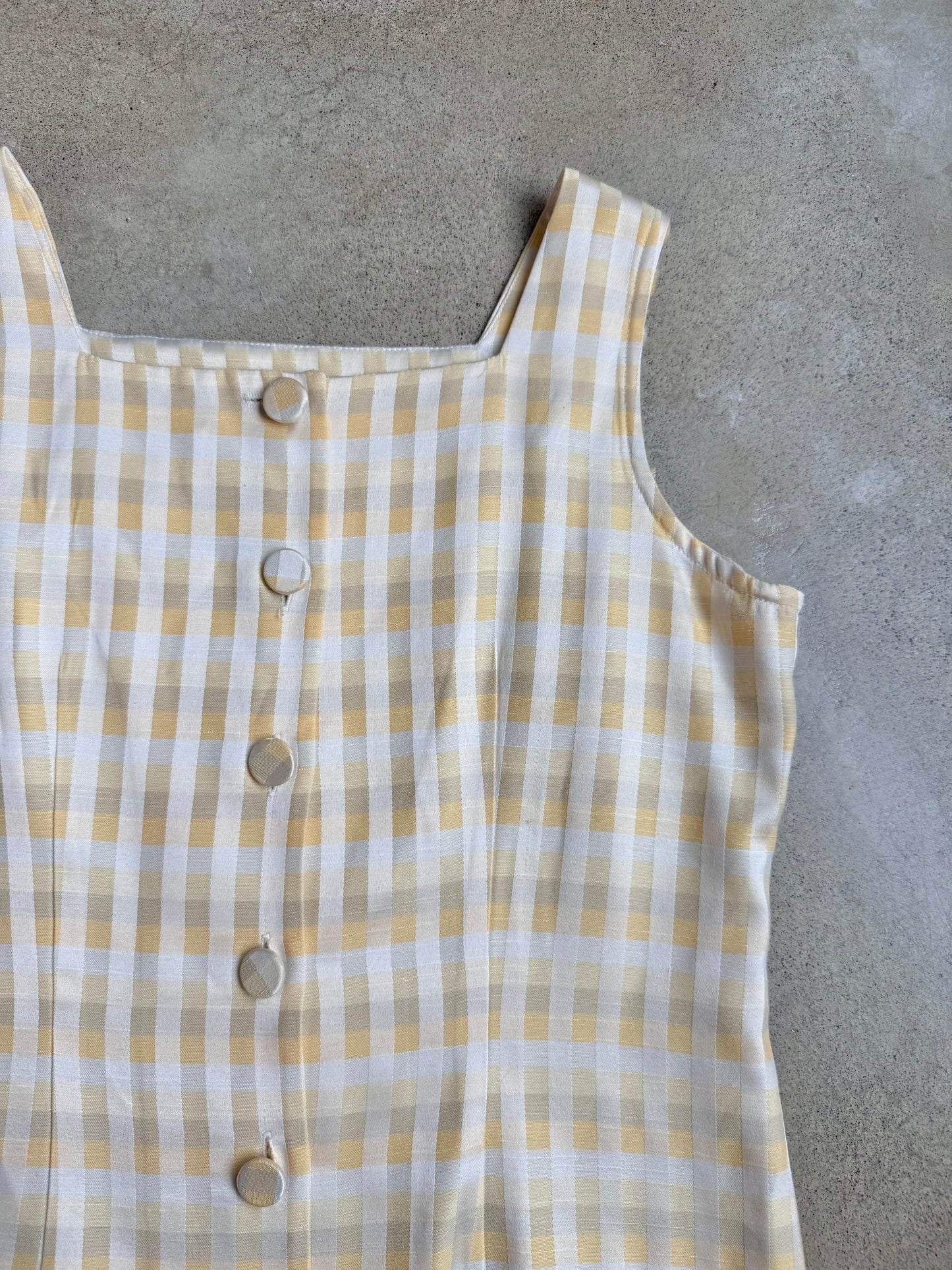 Vintage 1990s Giorgio Fiortini Butter Yellow Tank Top & Pant Set | Medium