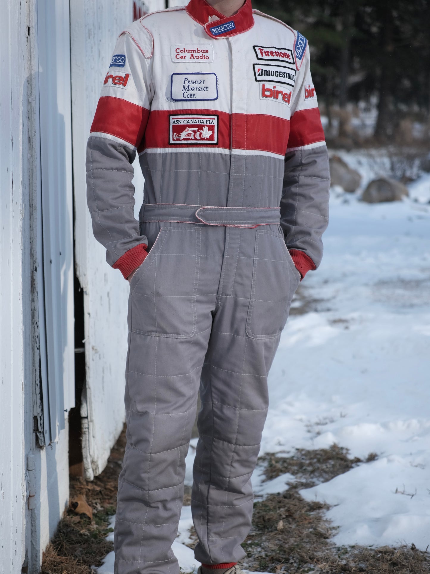 Vintage Sparco Racing Two-Tone Patched Jumpsuit | Large