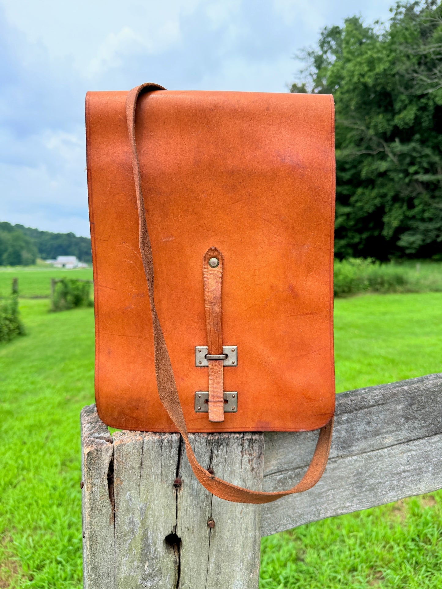 Vintage 1940s WW2 Polish Military Officer Field Map Bag