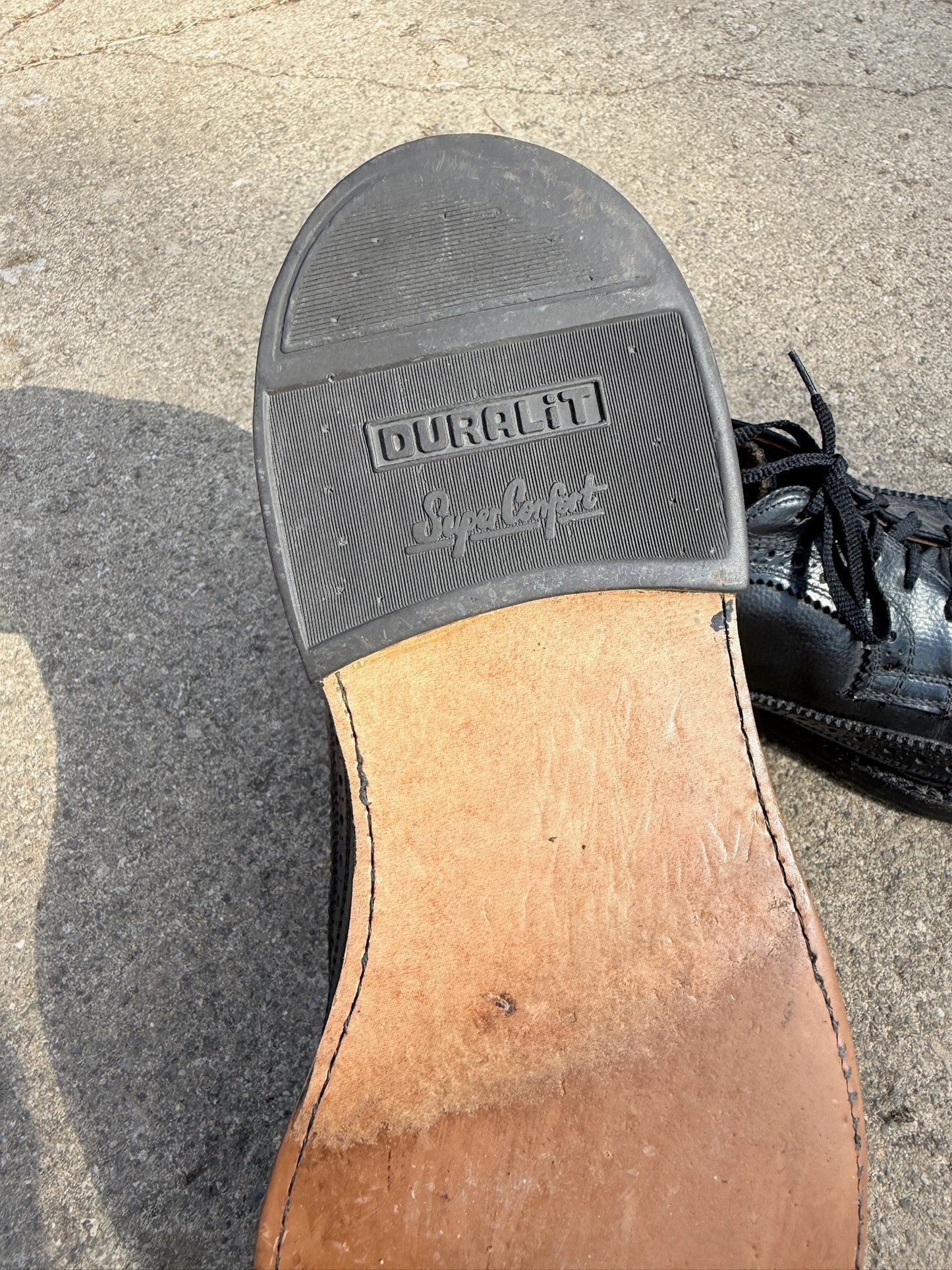 Vintage 1960s Black Leather Wingtip Oxford Dress Shoes | Men’s 11
