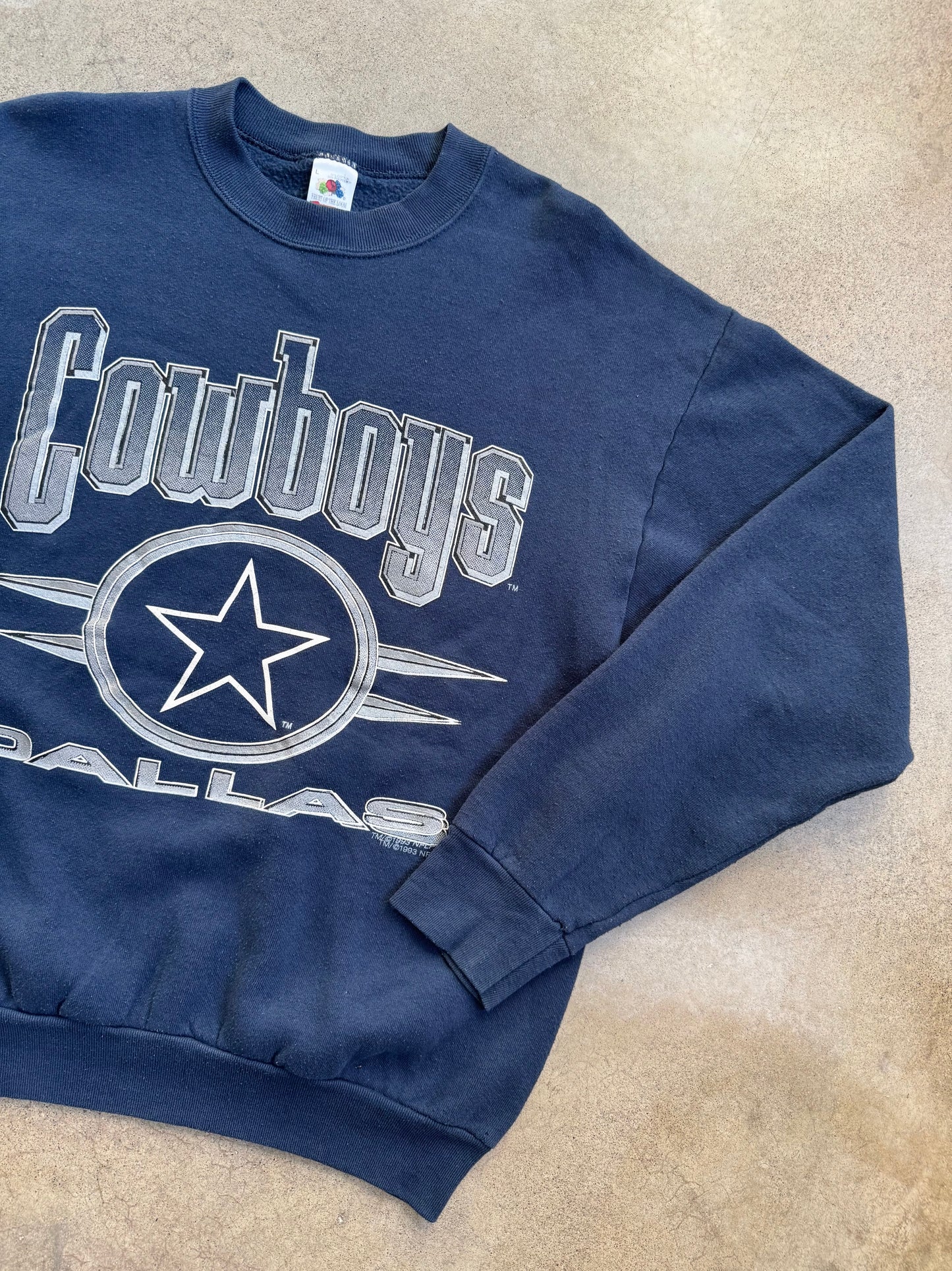 Vintage 1990s Dallas Cowboys Crewneck Sweatshirt | Large