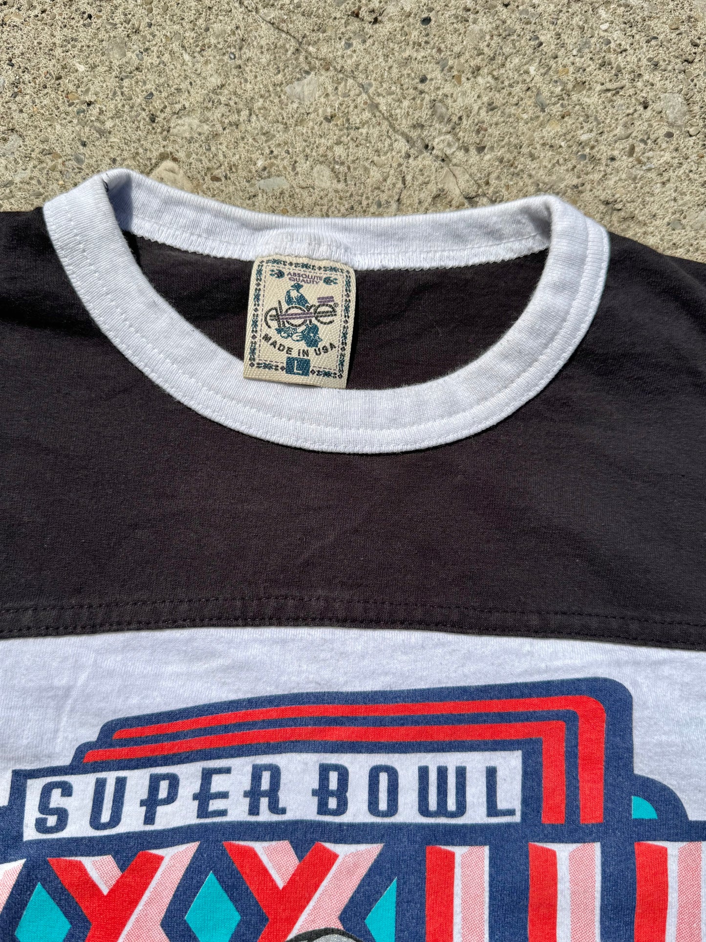 Vintage 1999 Superbowl Falcons + Broncos Tee | Large